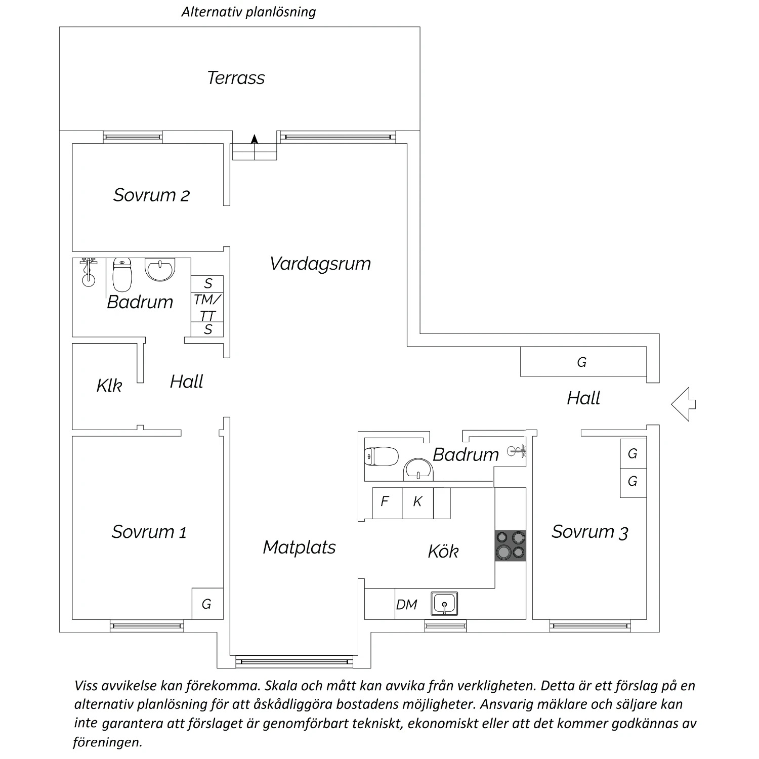 Alternativ planritning