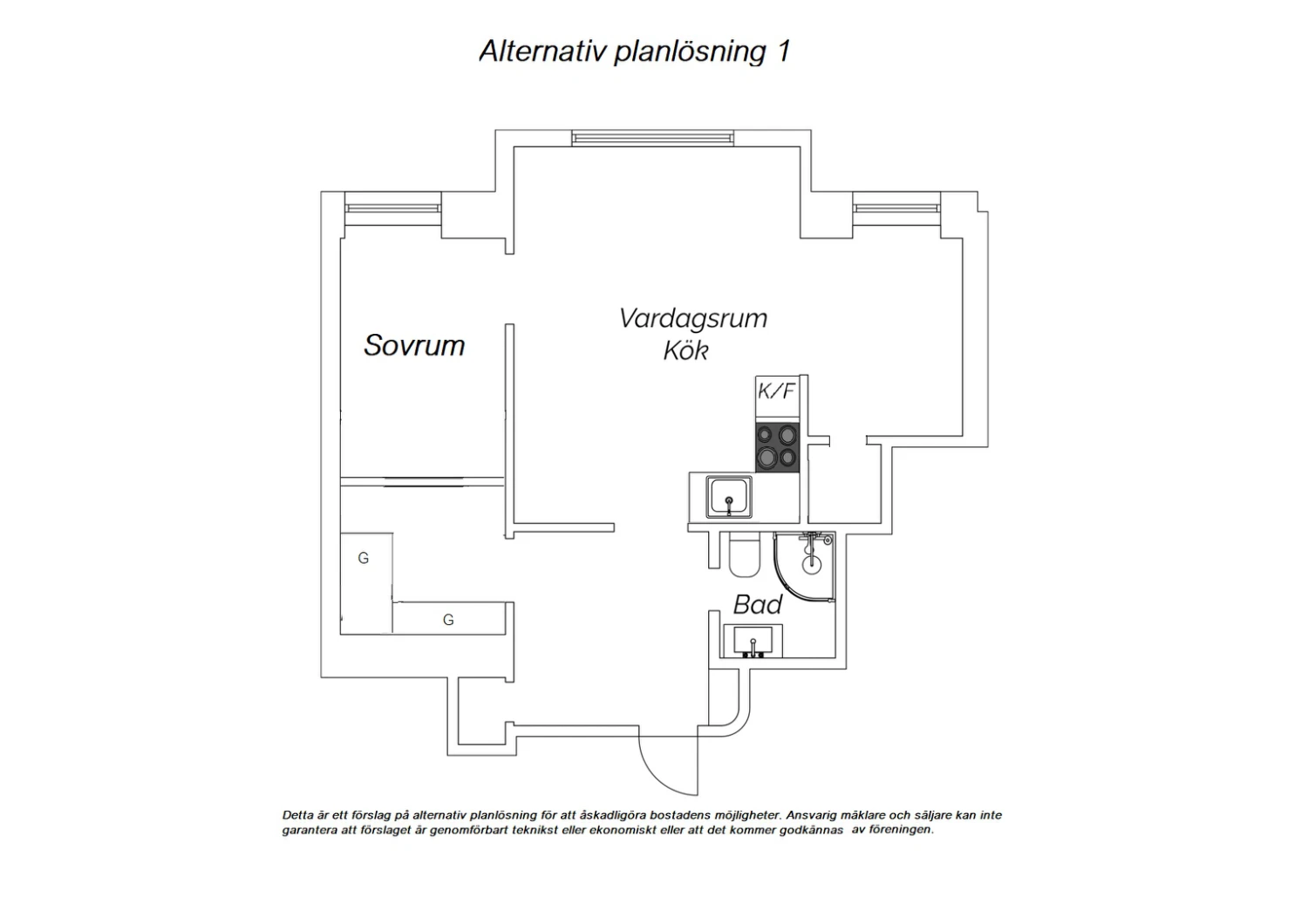 Alternativ planlösning 1