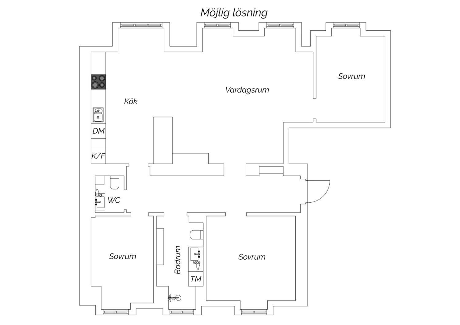 Möjlig planritning