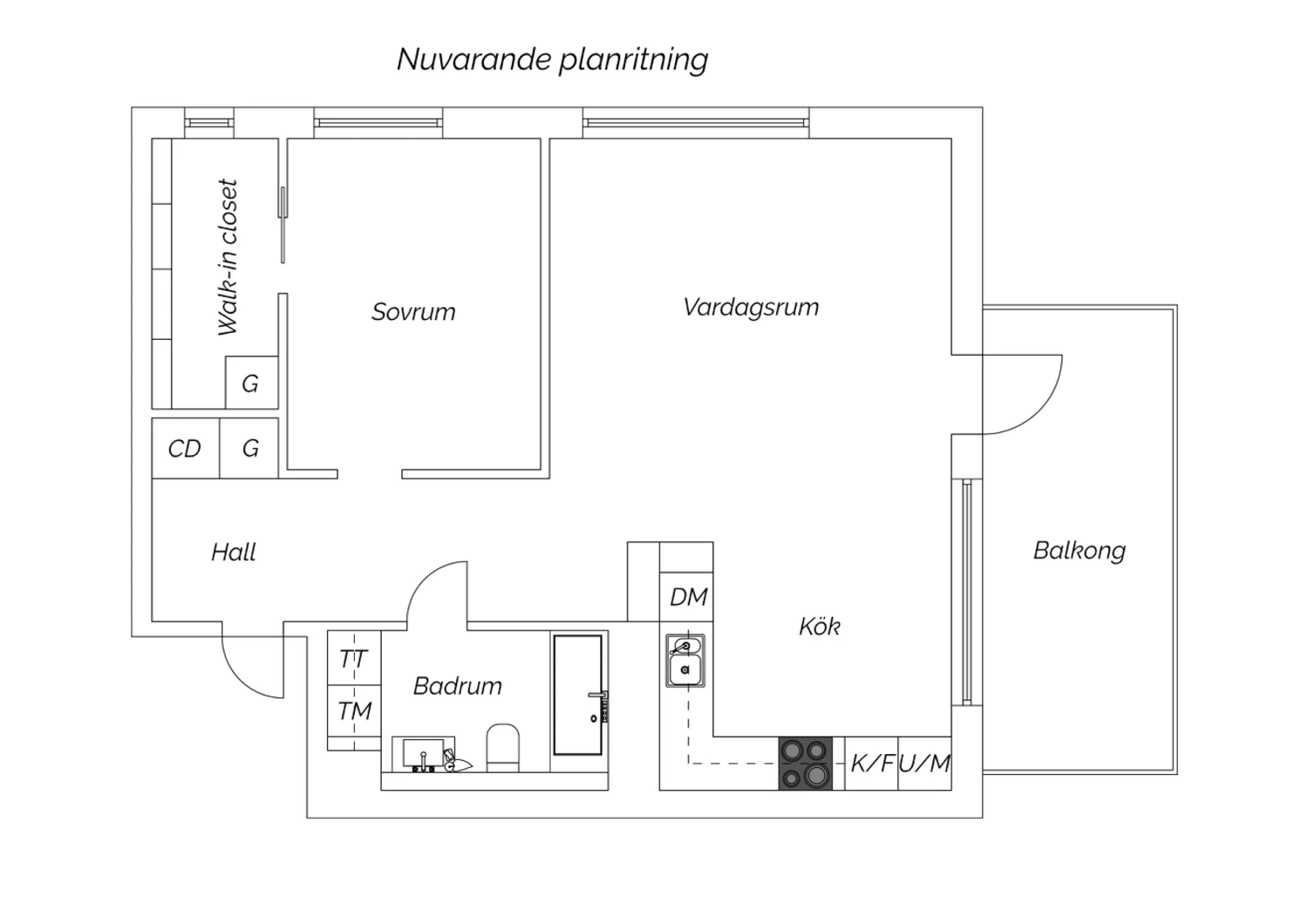 Nuvarande planritning