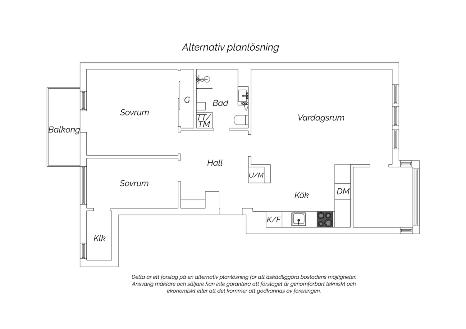 Alternativ planlösning
