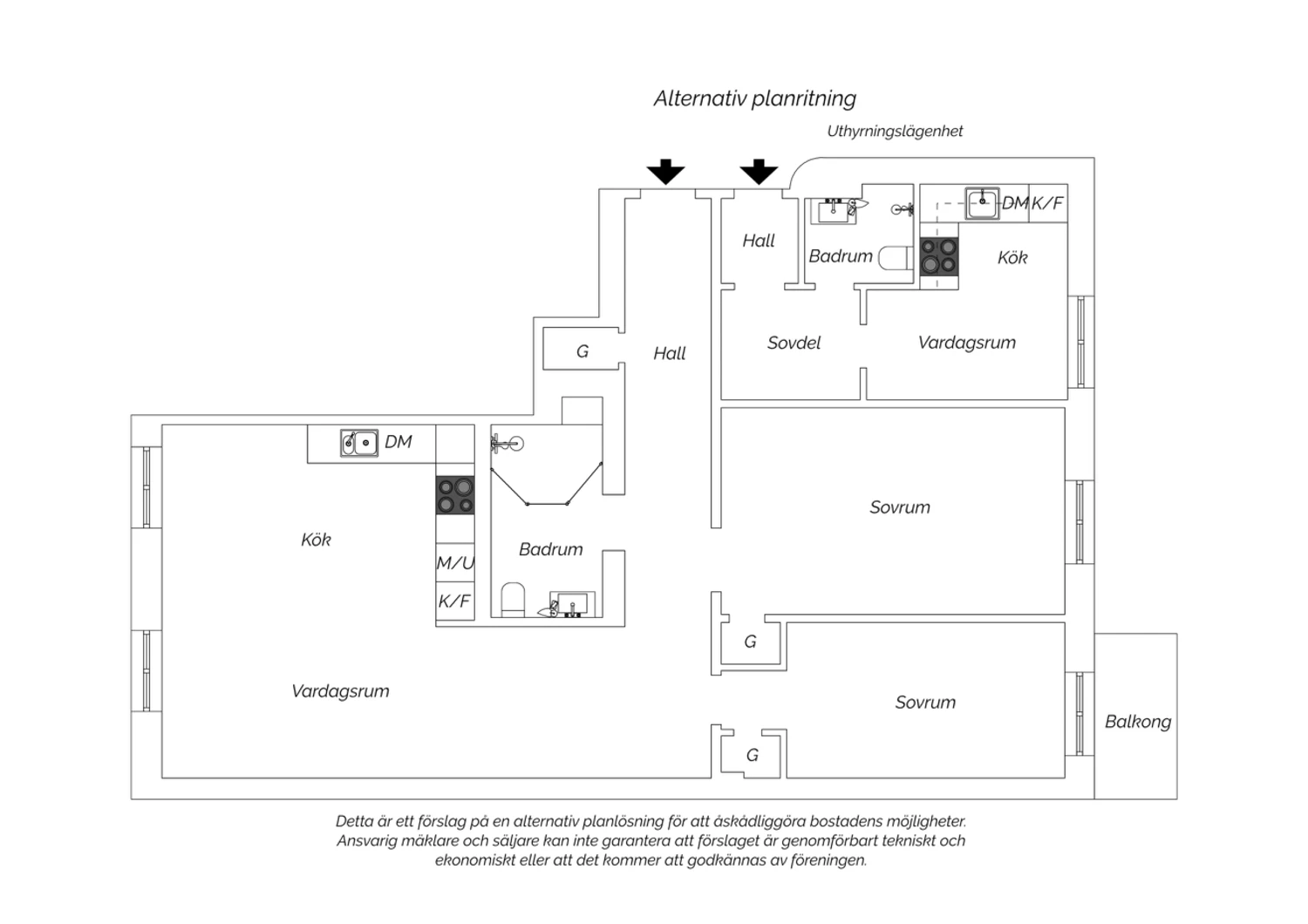Alternativ planritning