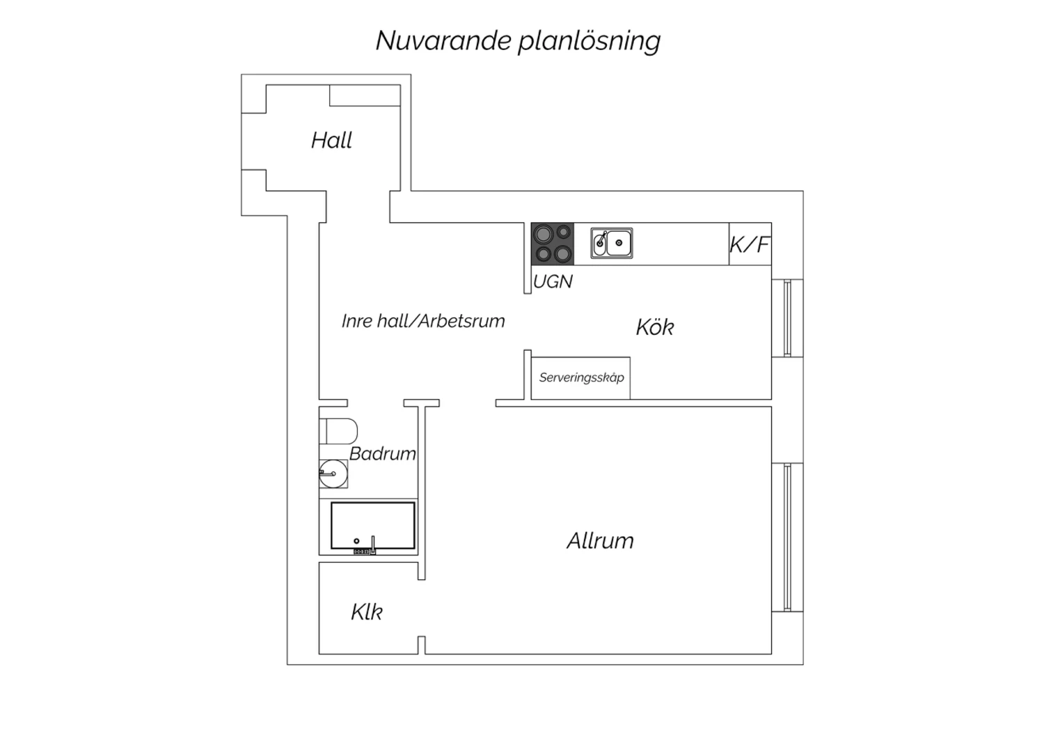 Nuvarande planlösning