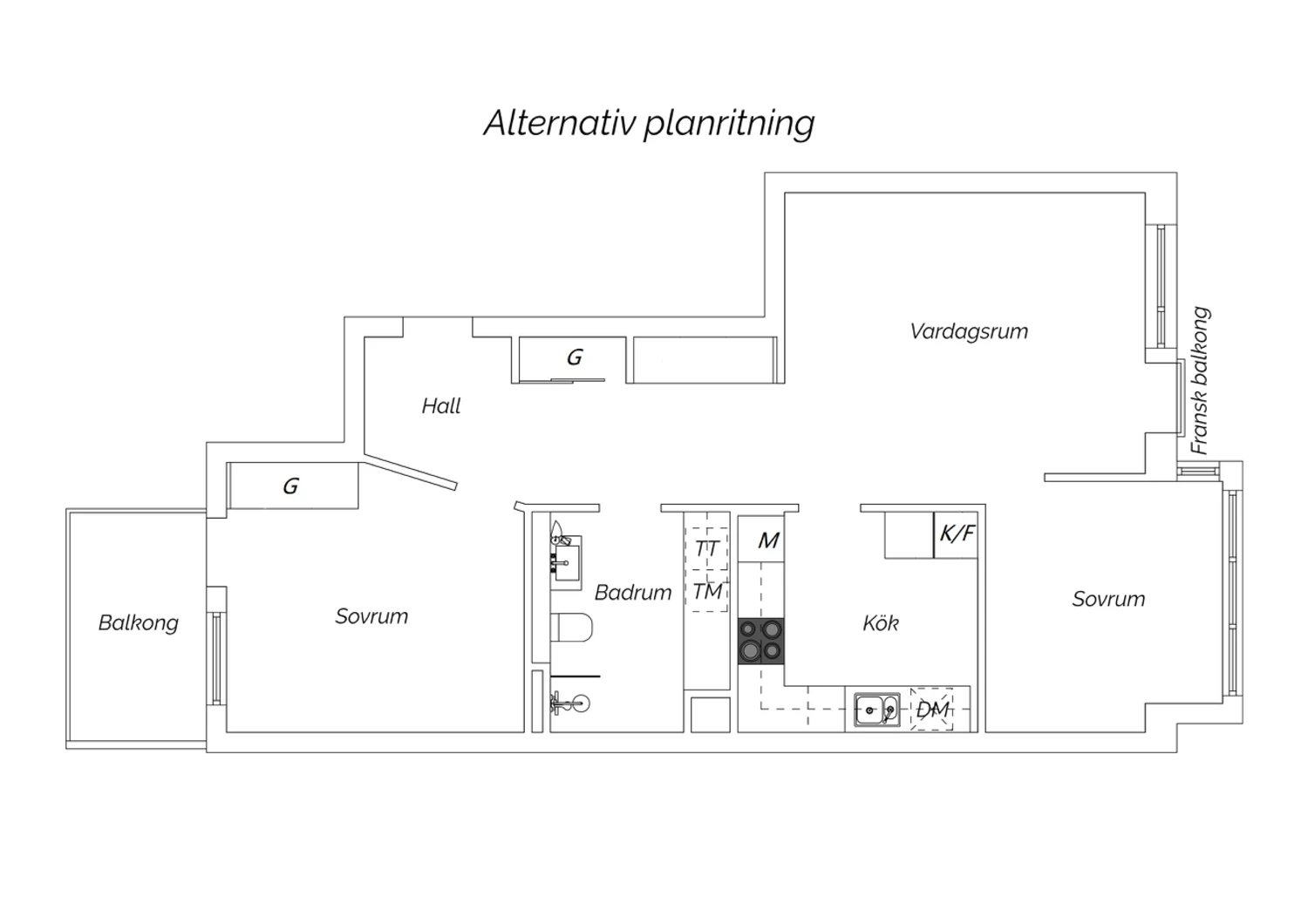 Alternativ planritning