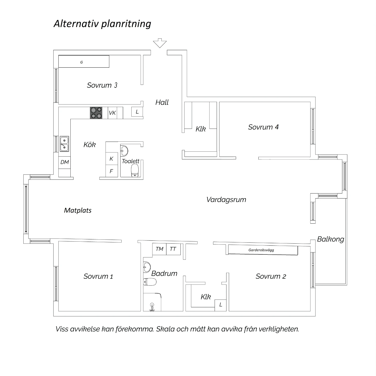 Planritning - alternativ
