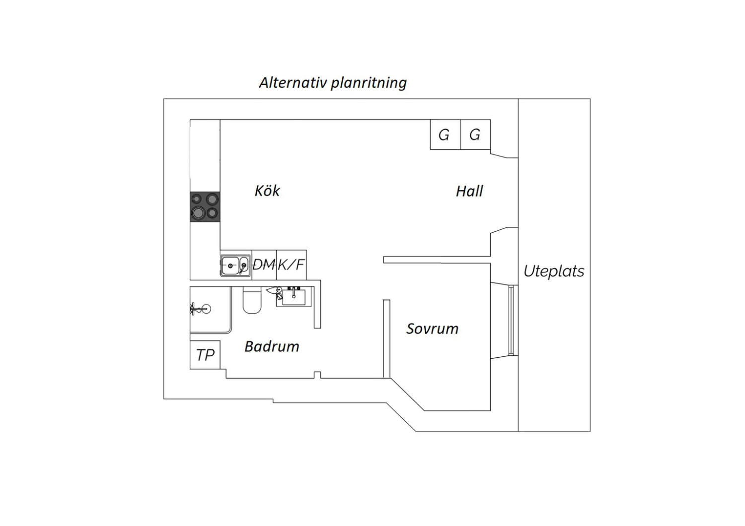 Planritning - Alternativ planritning