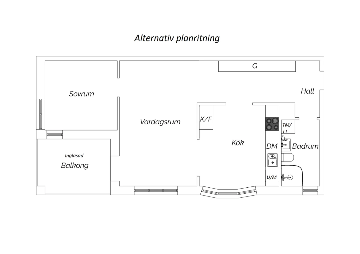 Planritning - Alternativ