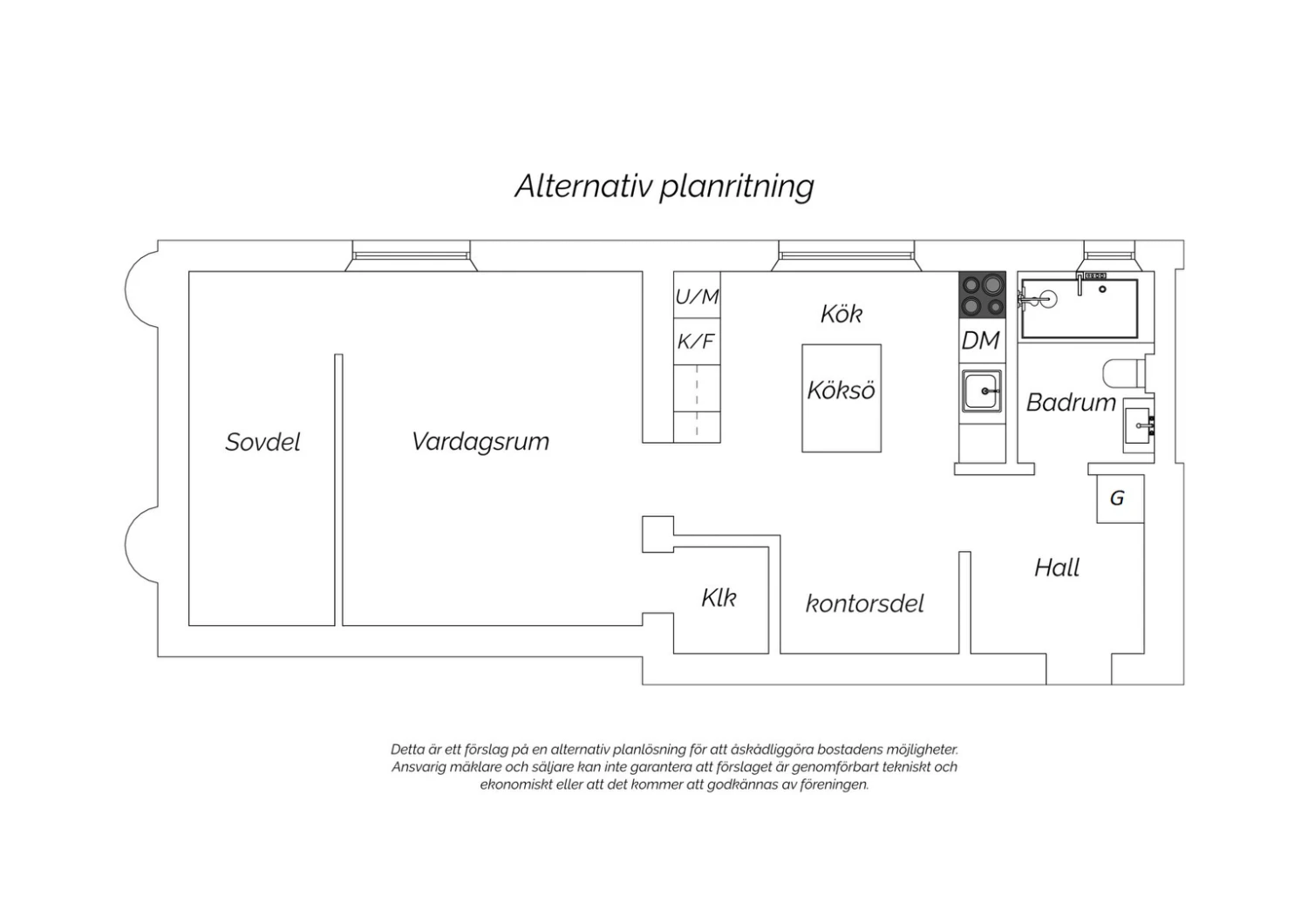 planritning alternativ