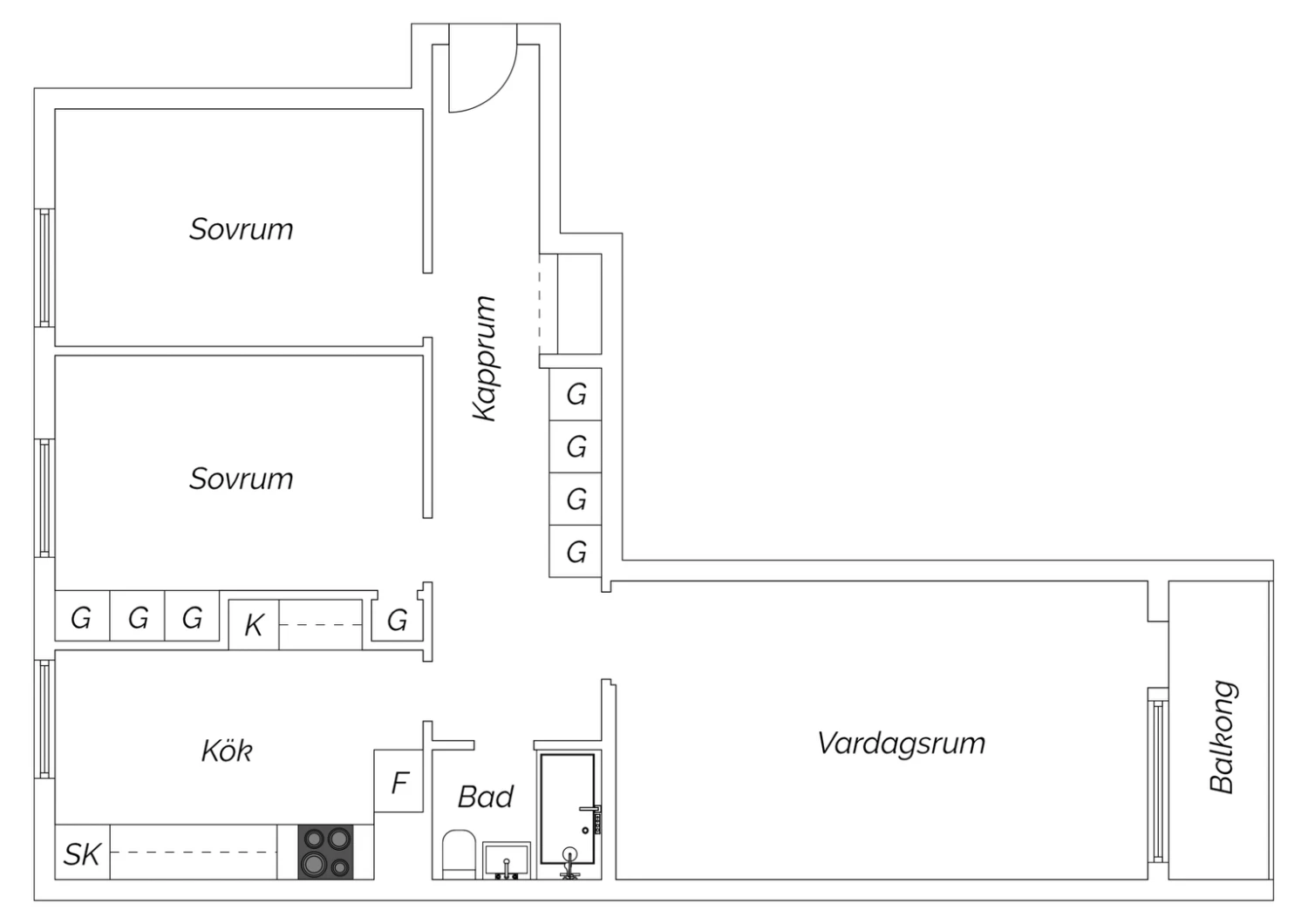 planritning Duvhöksgatan 4B