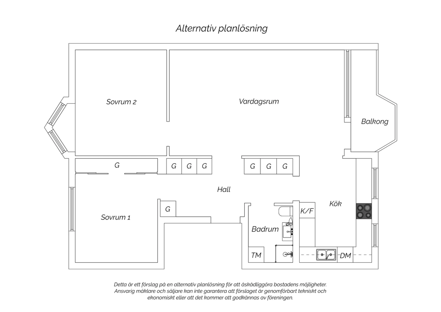 Alternativ planritning