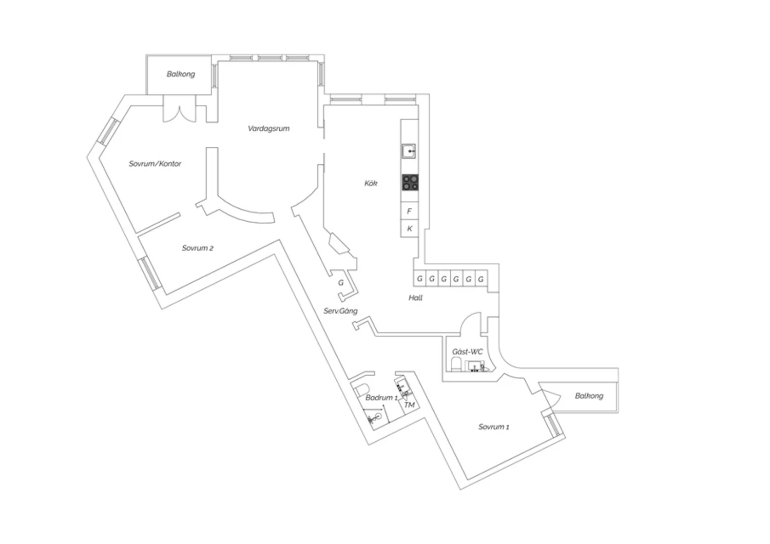 planskiss Skånegatan 25
