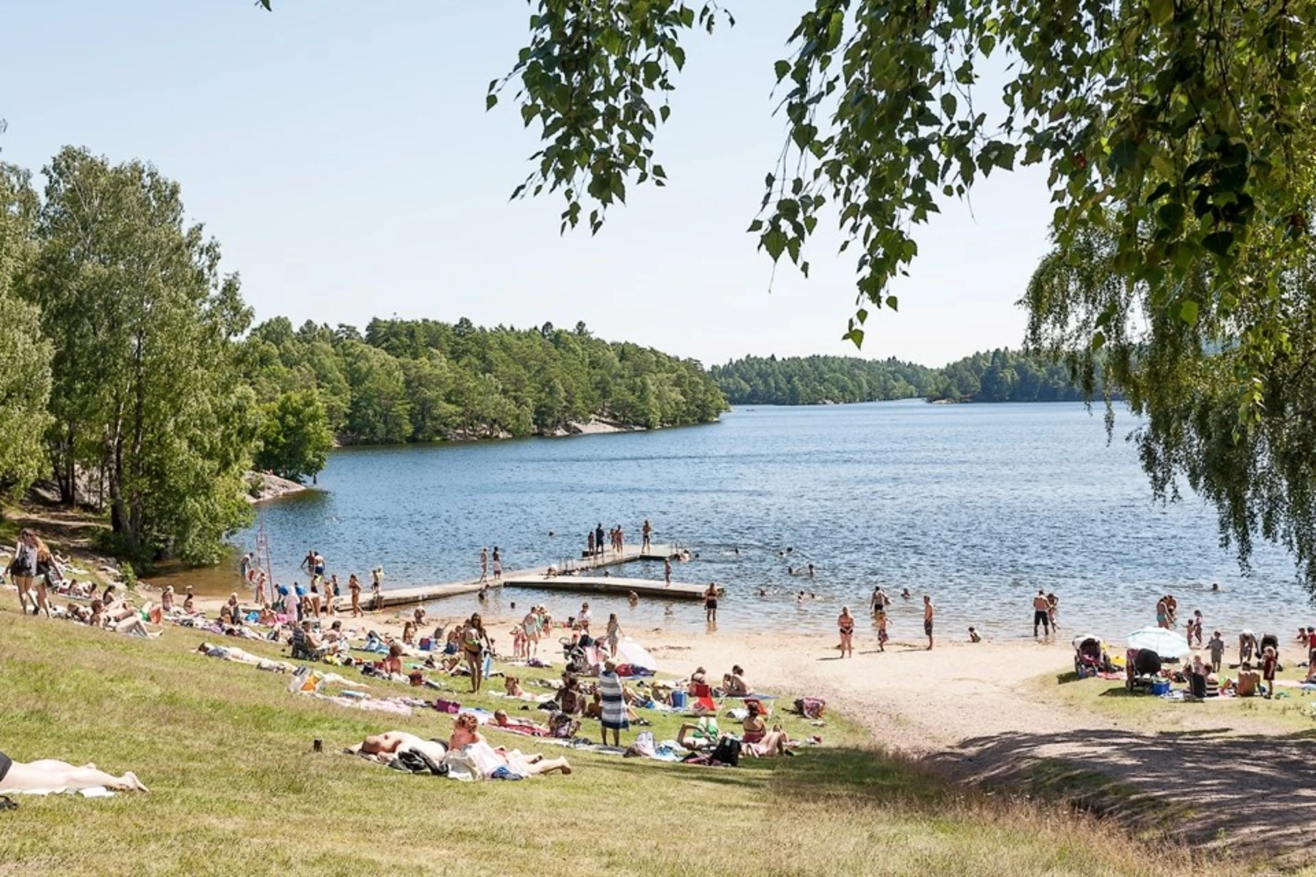 Badplats i Delsjön