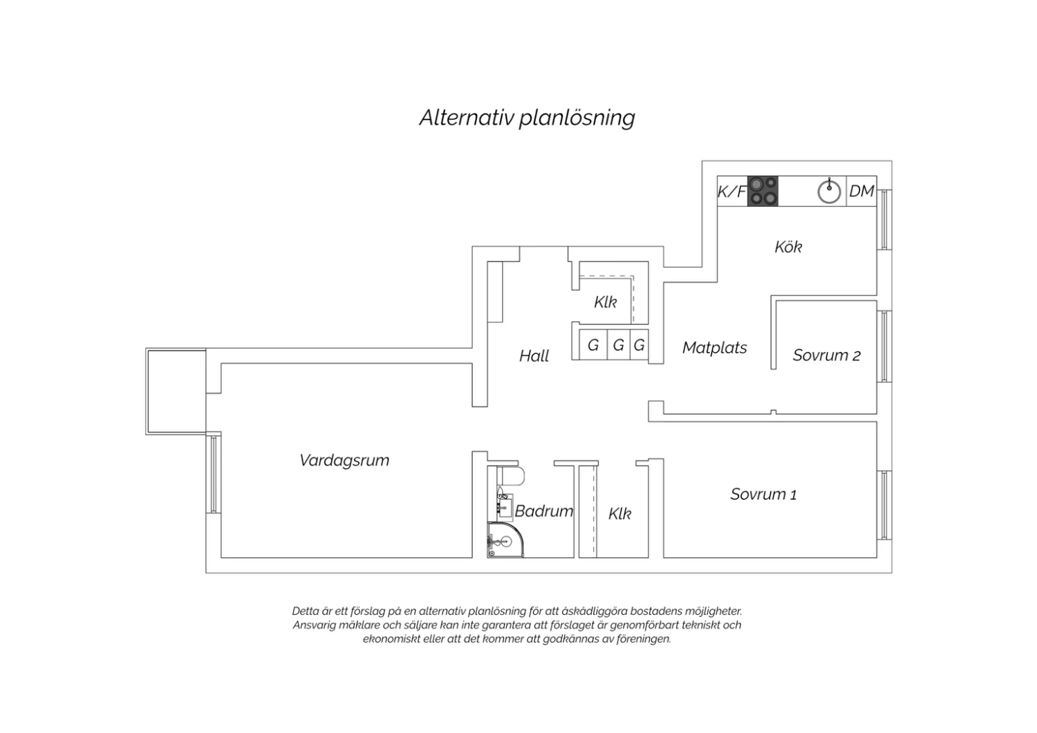 Alternativ planritning