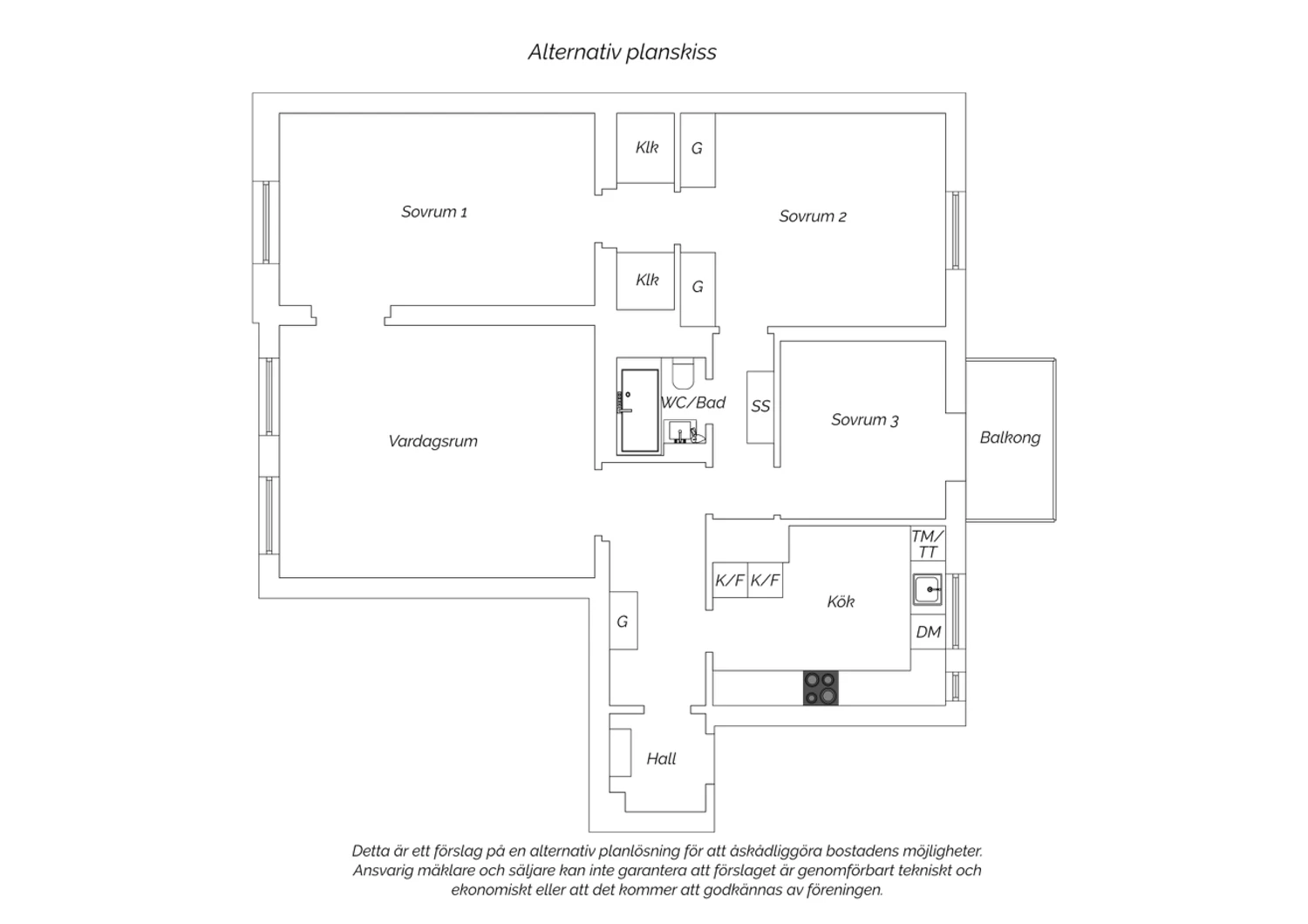 Alternativ planlösning