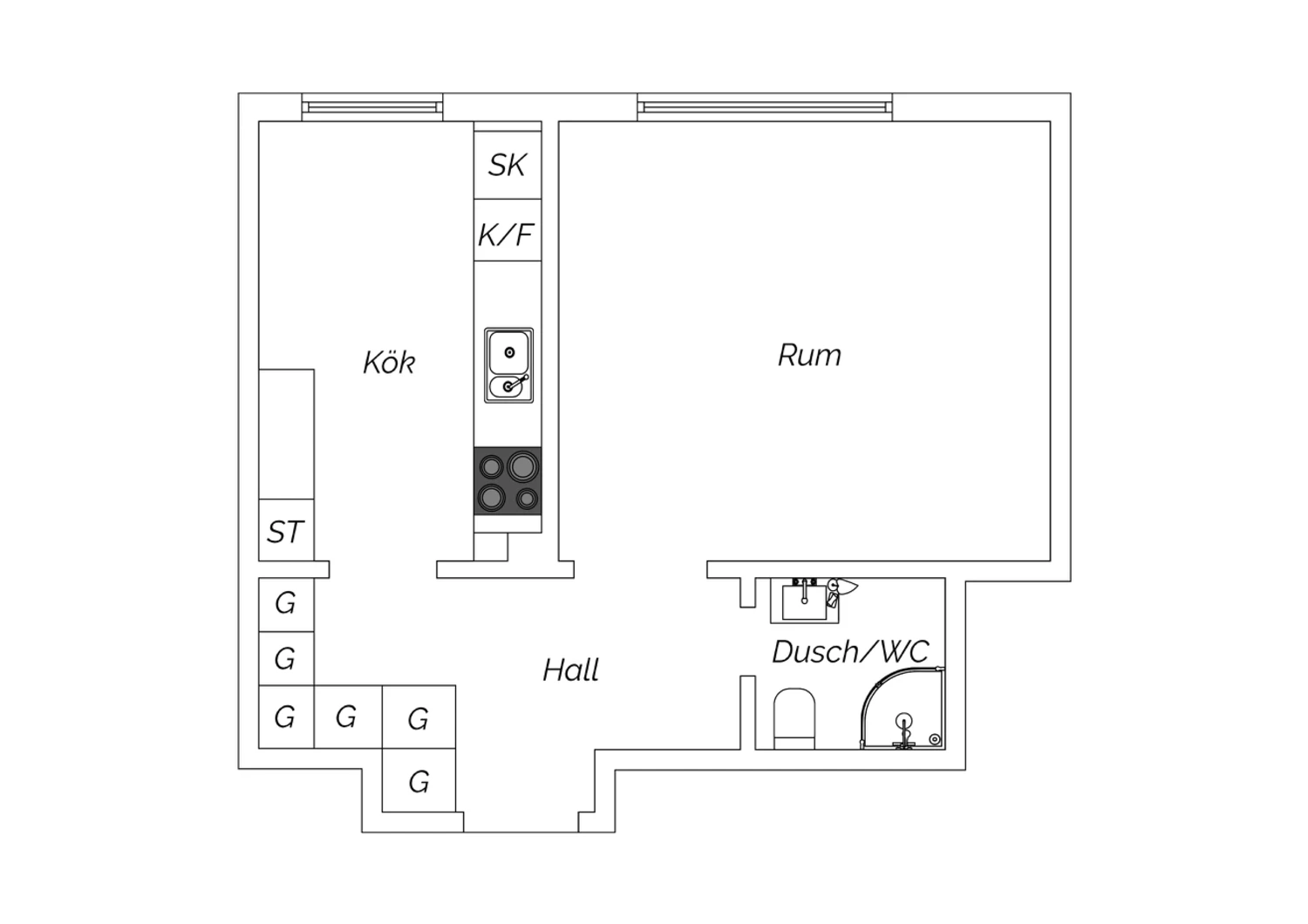 Nuvarande planlösning