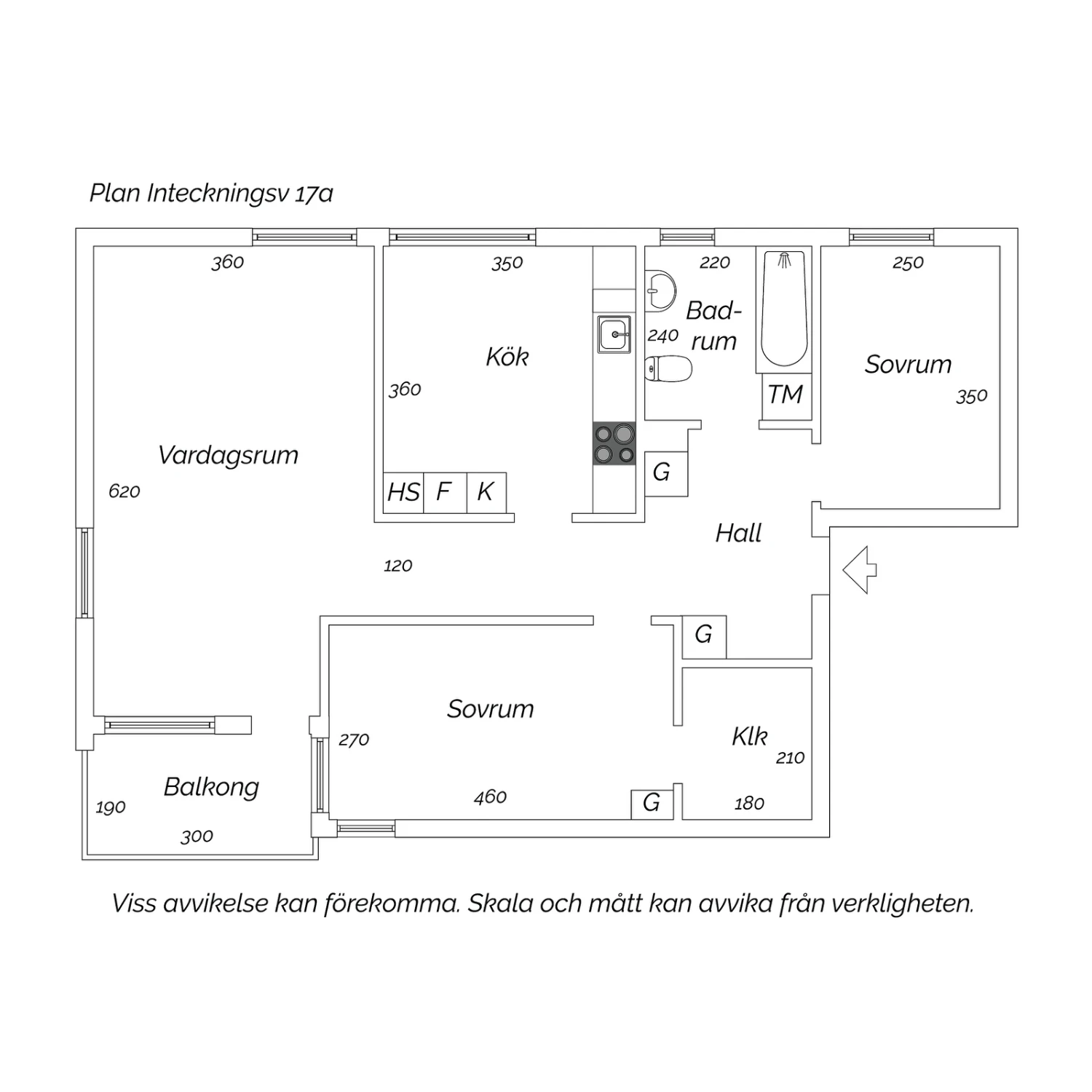 Planlösning med mått