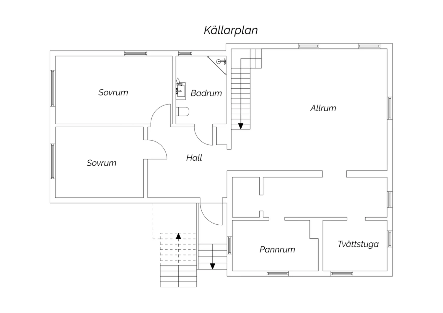 Planritning Källarplan