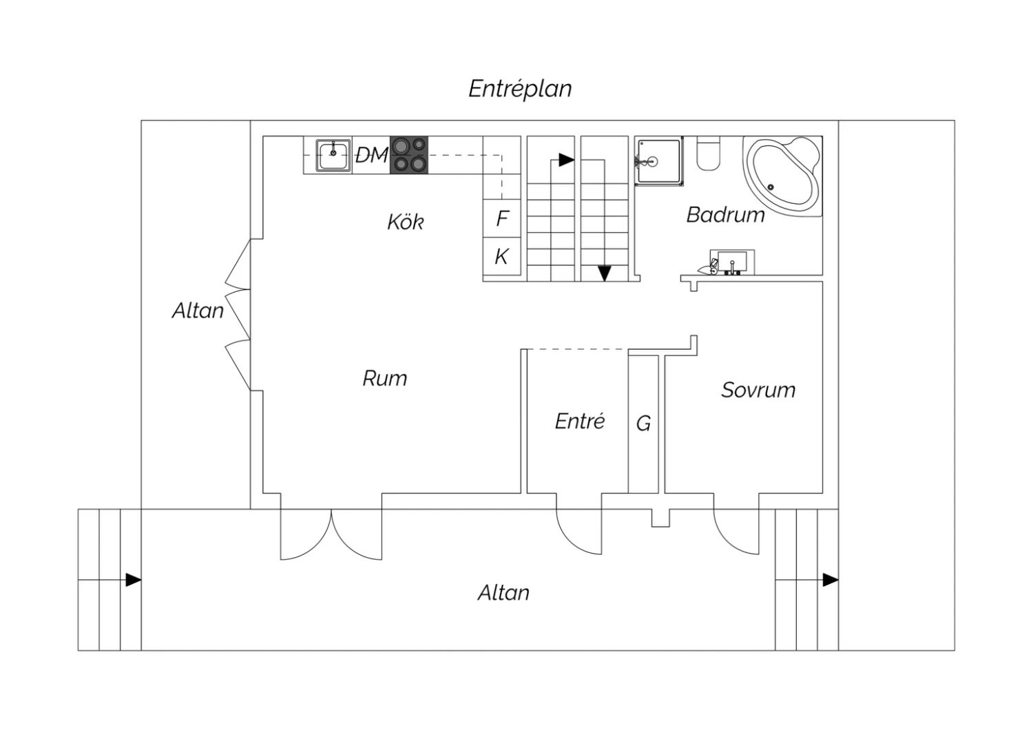 Planritning entréplan