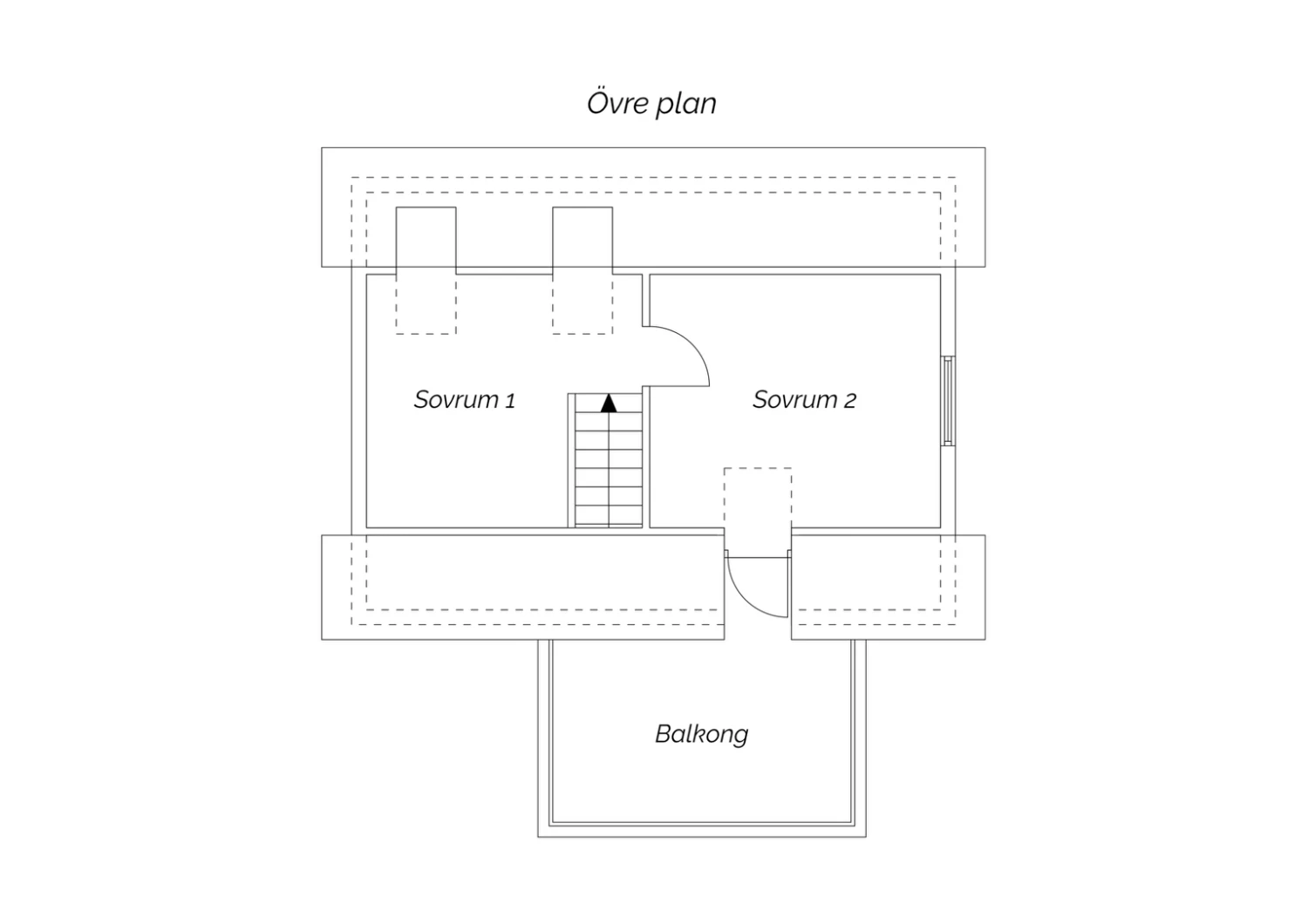 Planritning övre plan