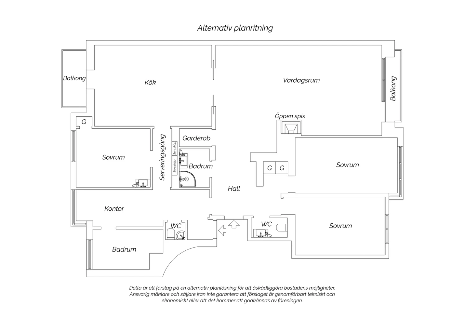 Alternativ planritning