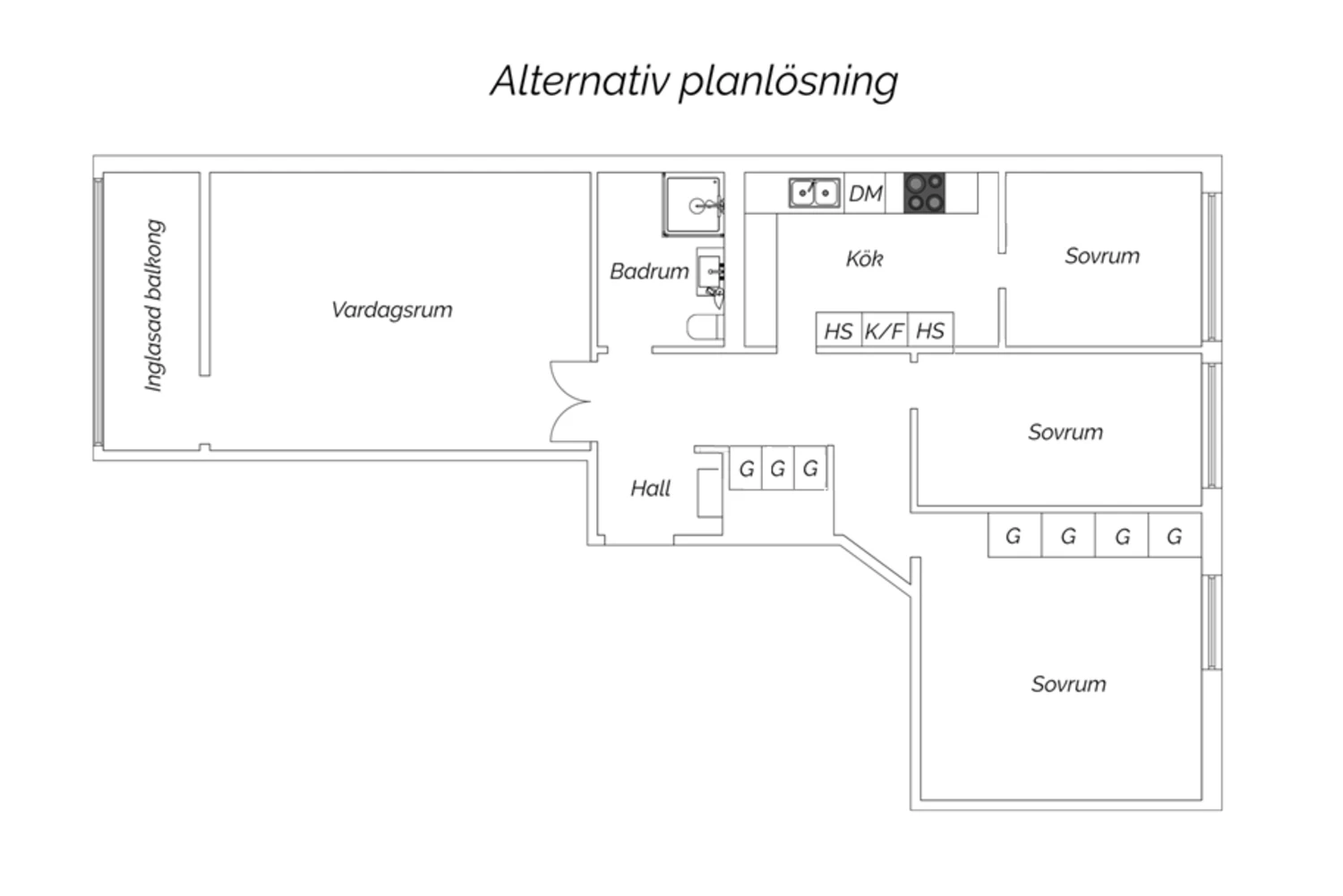 Alternativ planritning