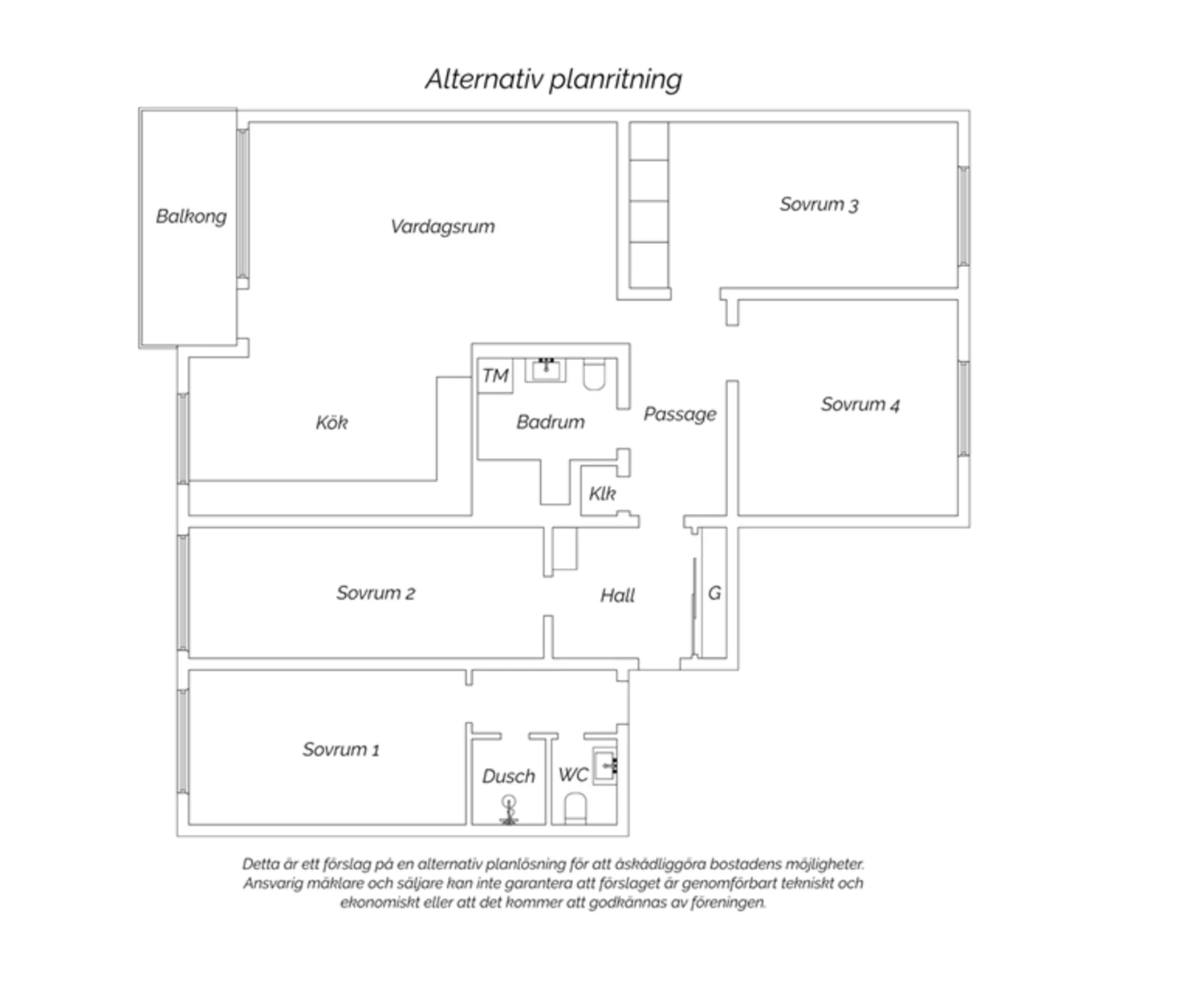 Alternativ planritning