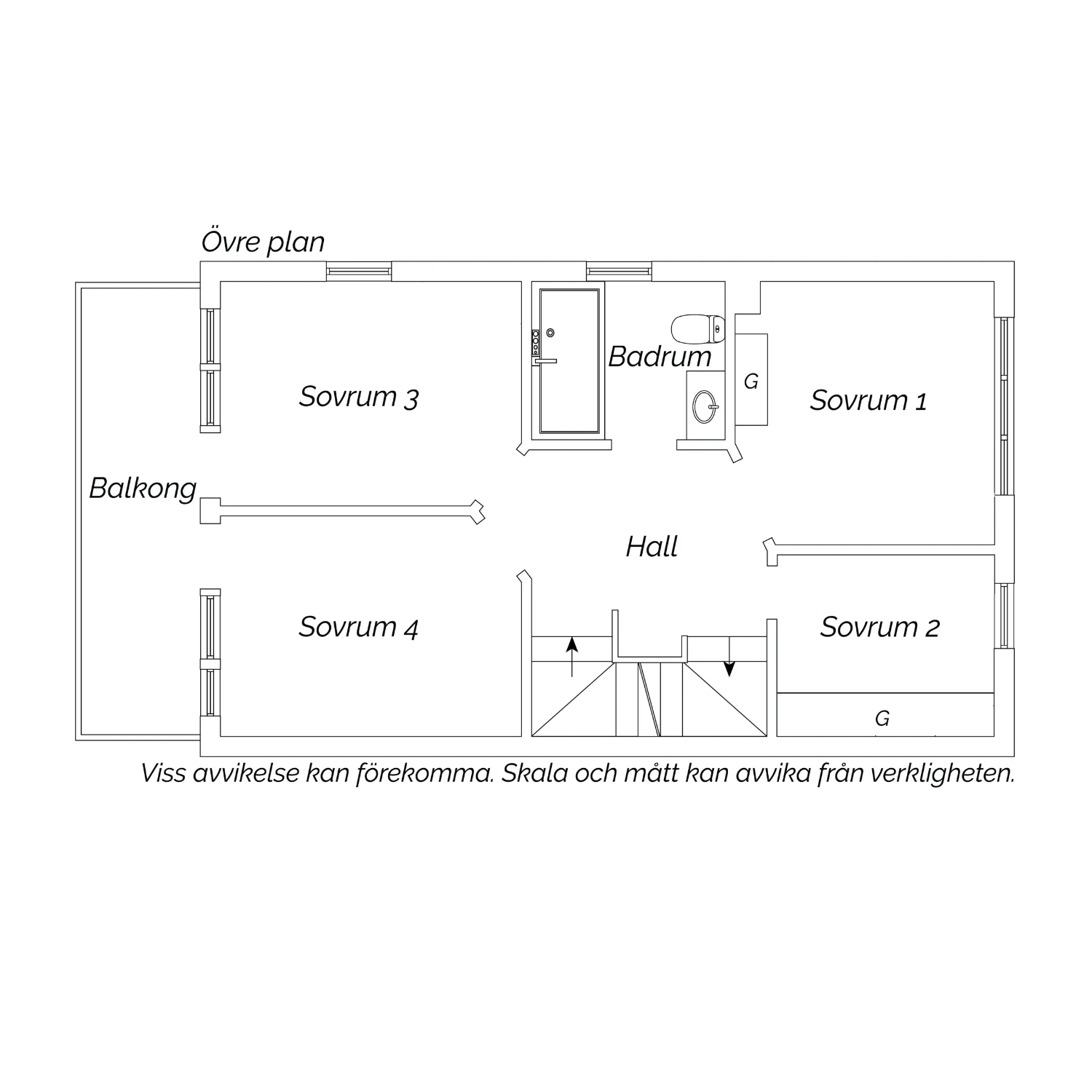 Övre plan planritning