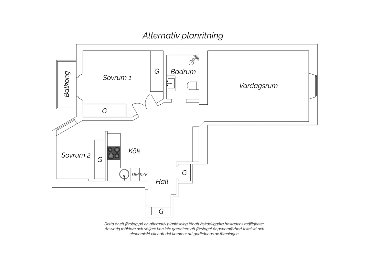 Alternativ planritning
