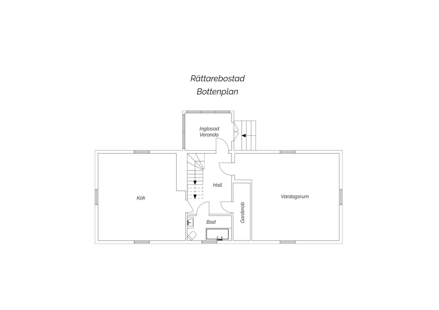 Gästbostad - Bottenplan