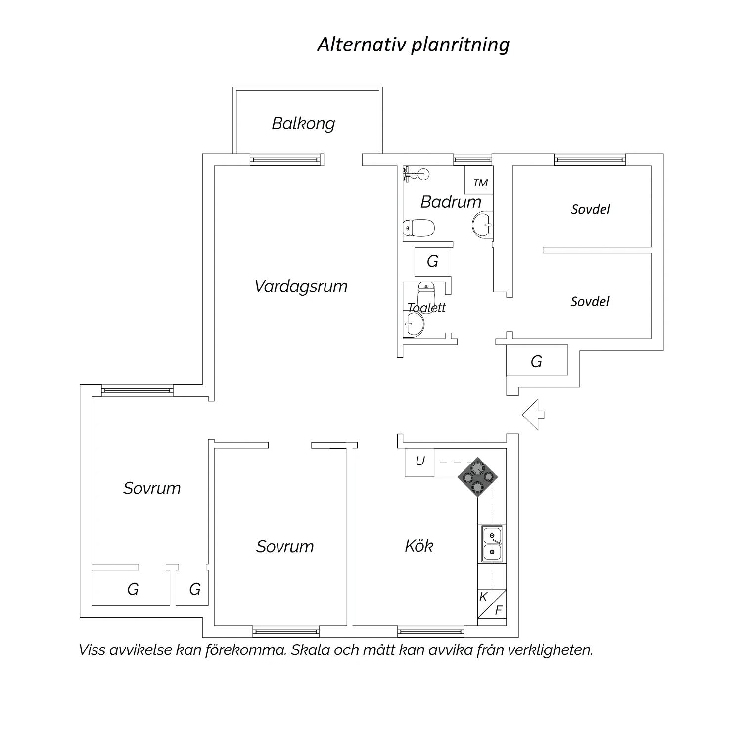 Planritning - Alternativ planritning