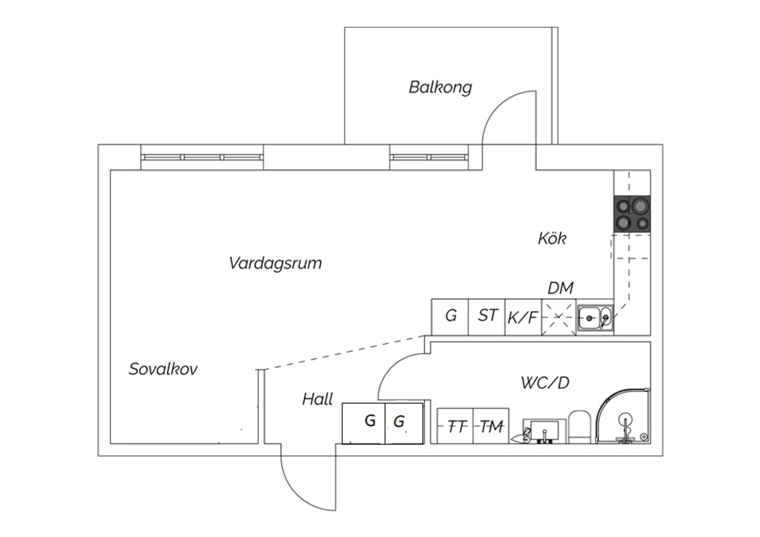 Karlsdalsallén 40  1 rok utan garderob
