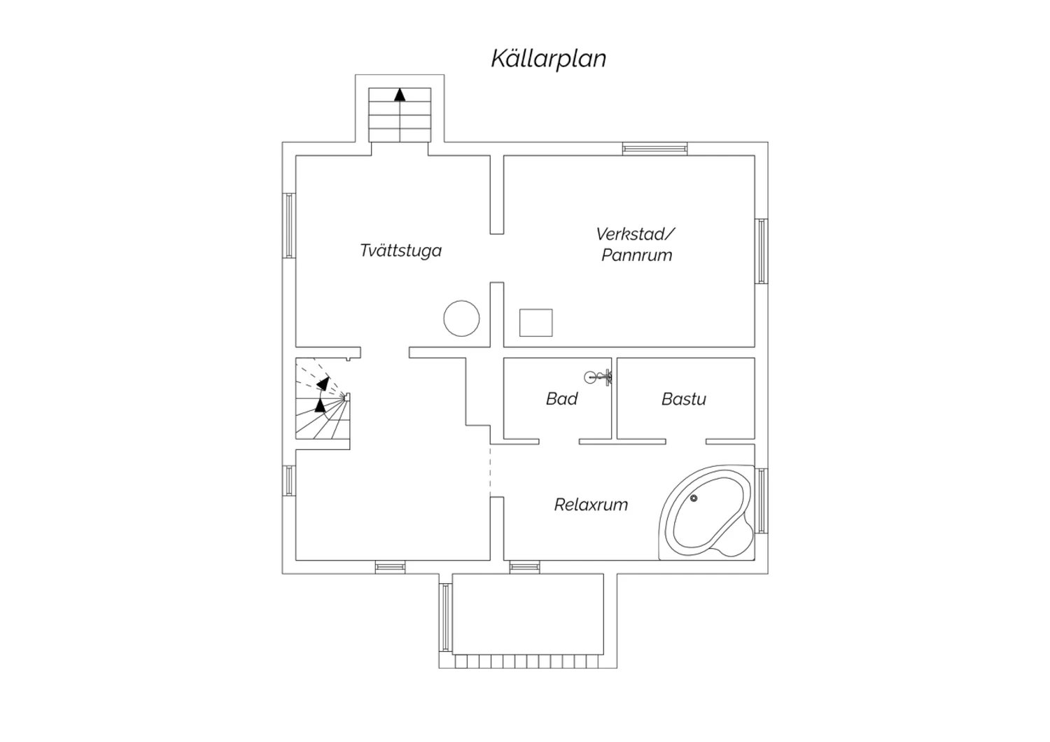 Planlösning källarvåning