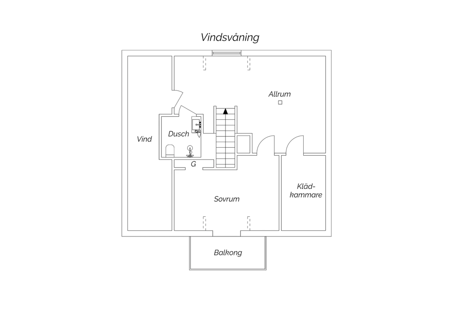 Planlösning övervåning