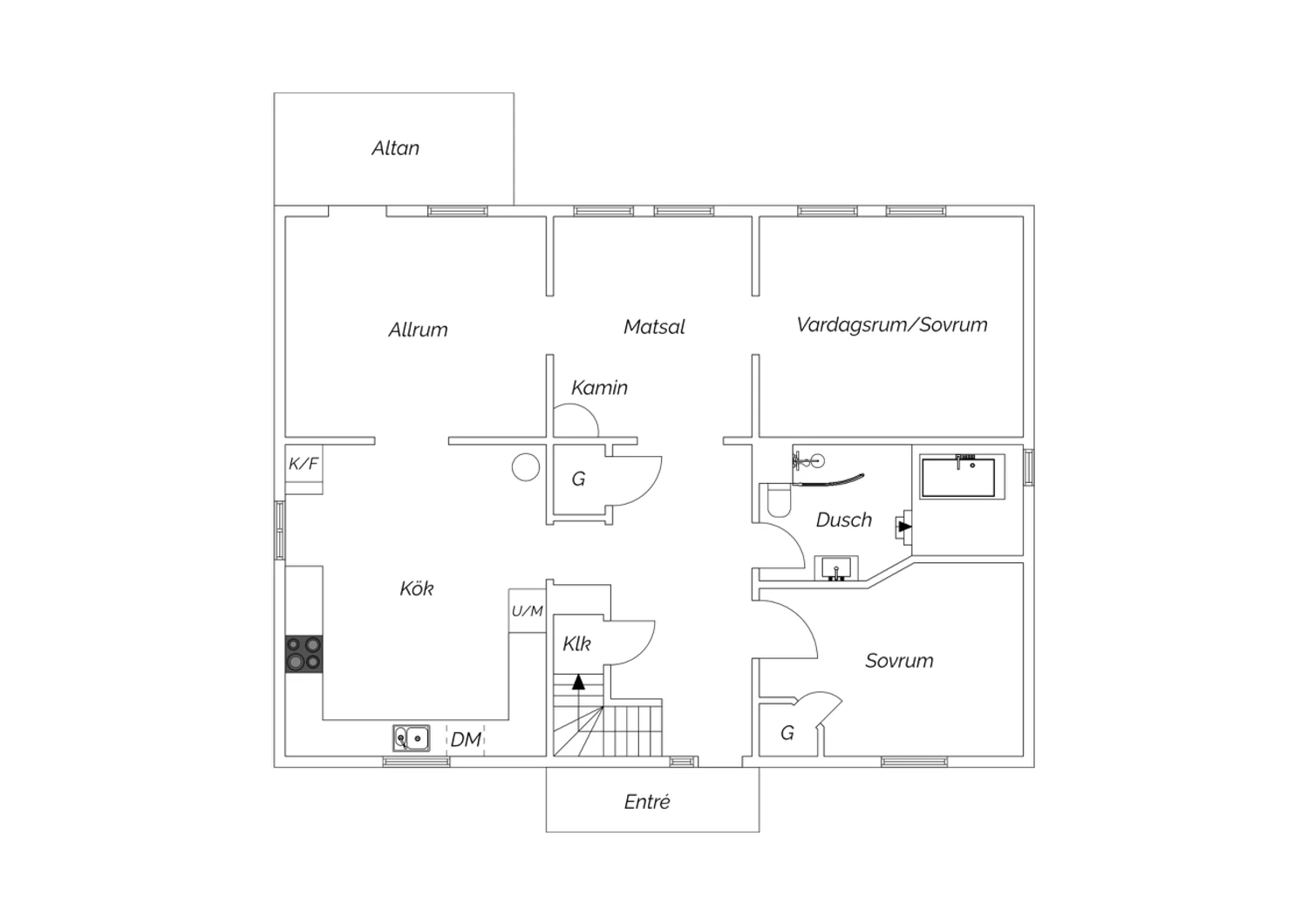 Södra källtorpsvägen 18 Entréplan