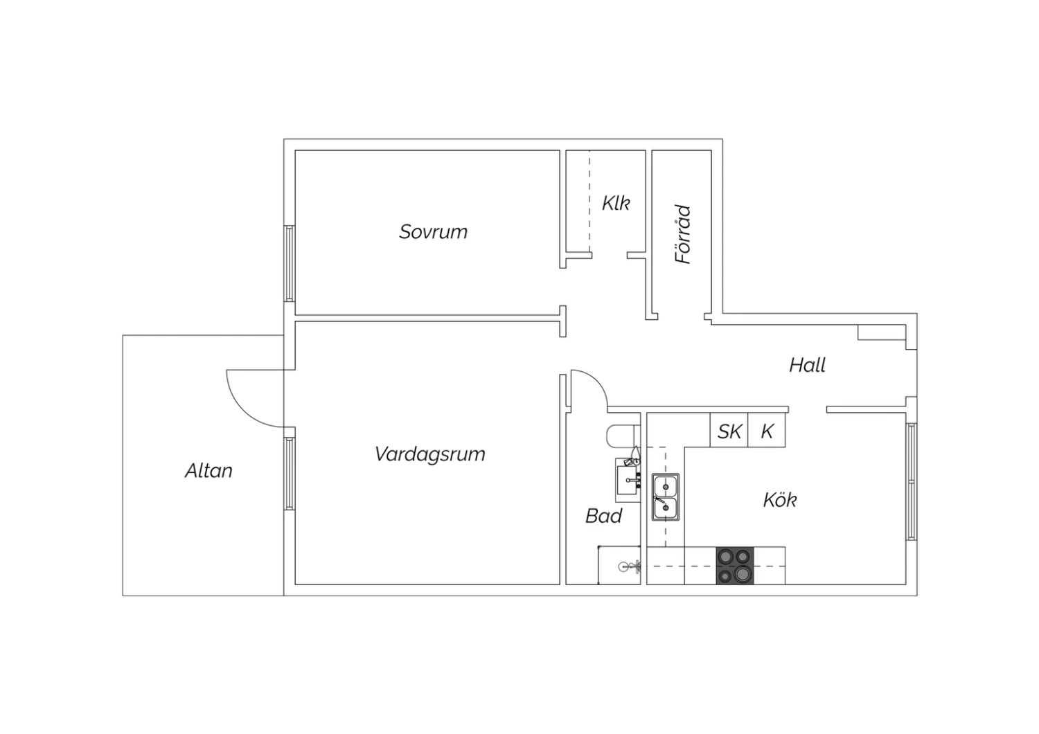 Planritning Mandelstensvägen