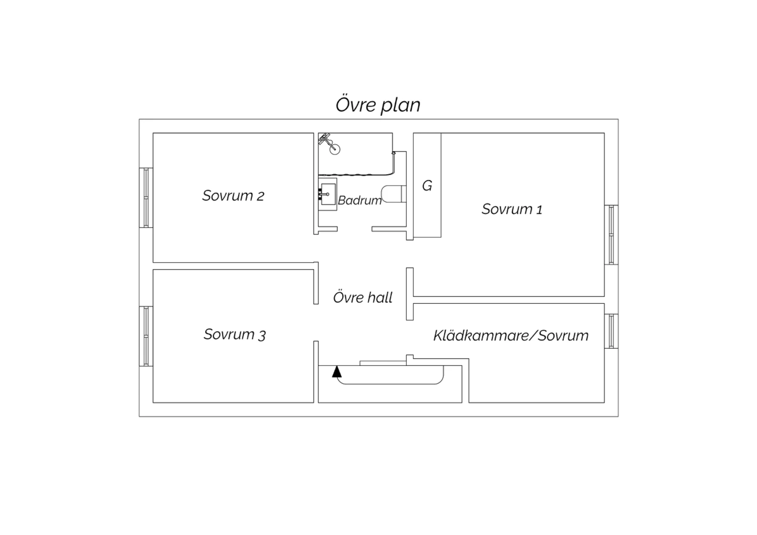 Planritning Övre Plan