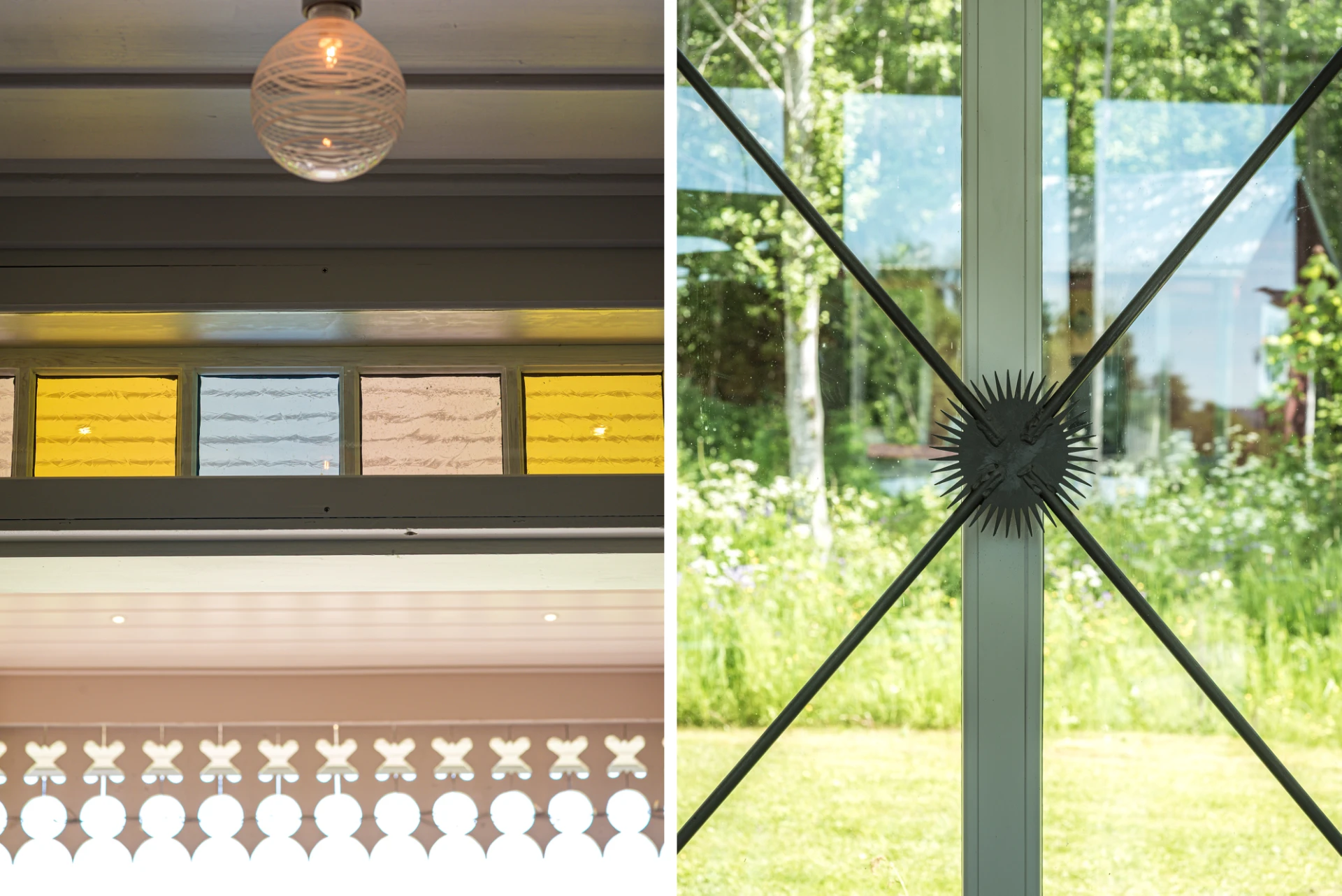 Detaljbild i hall och vinterträdgård