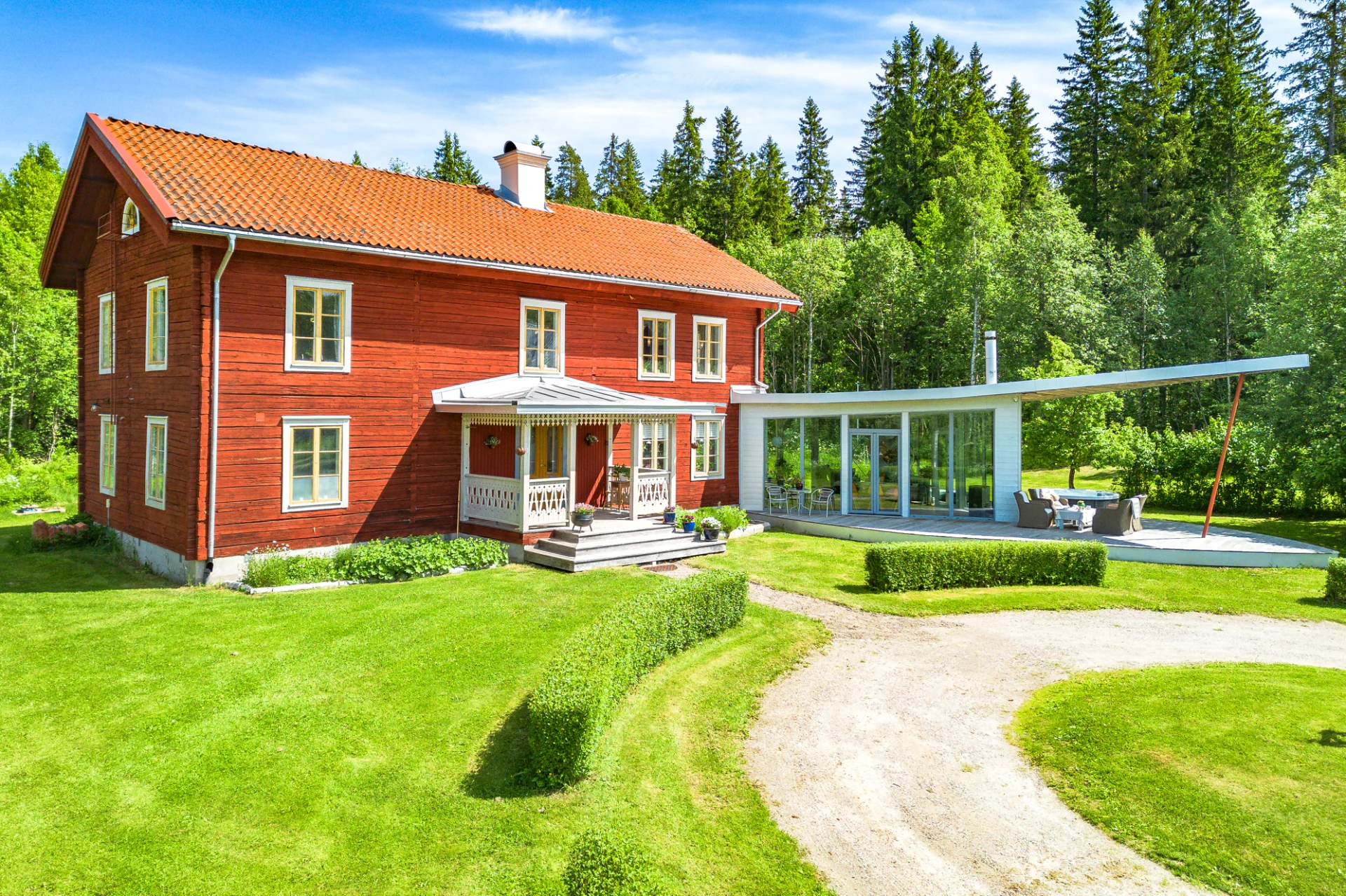 Hus och vinterträdgård