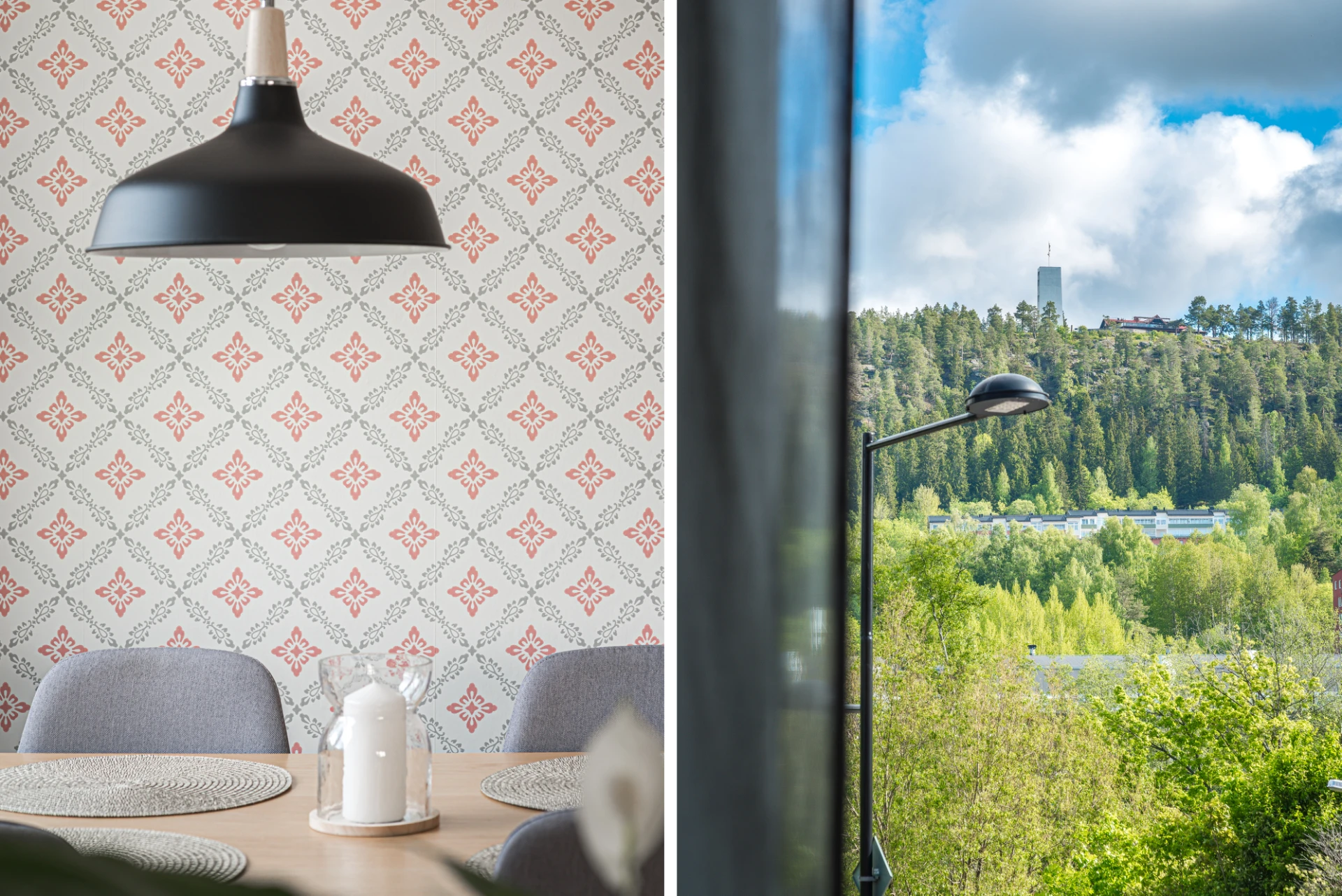 Matplats i vardagsrum