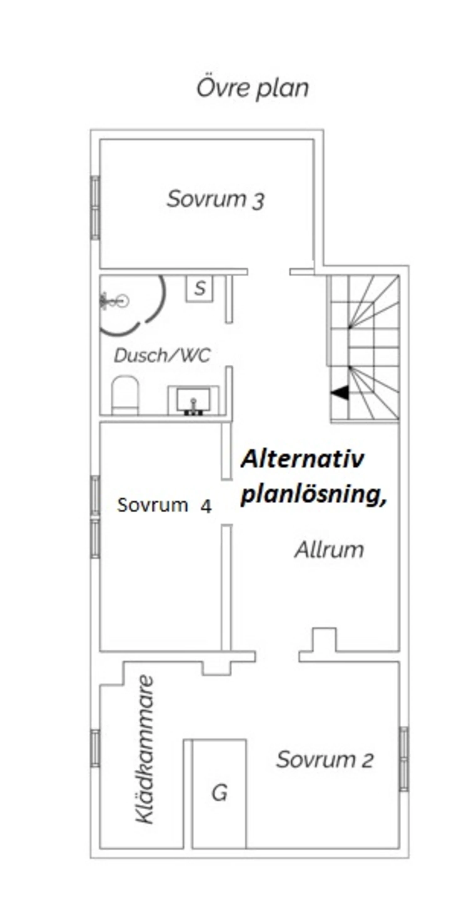 Alternativ planritning