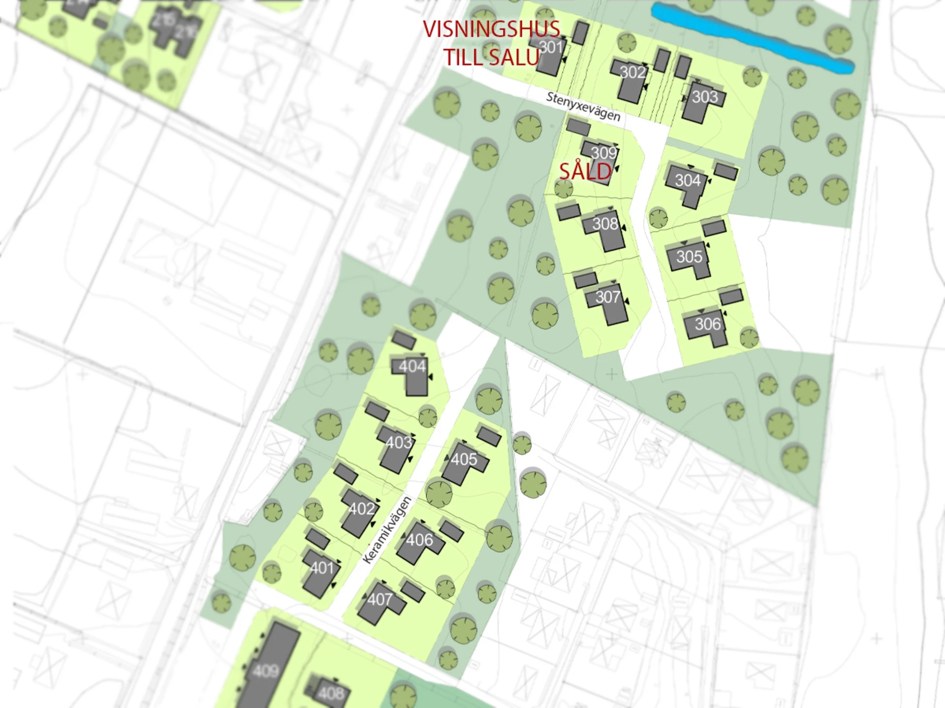 Stenyxevägen/Keramikvägen situationsplan