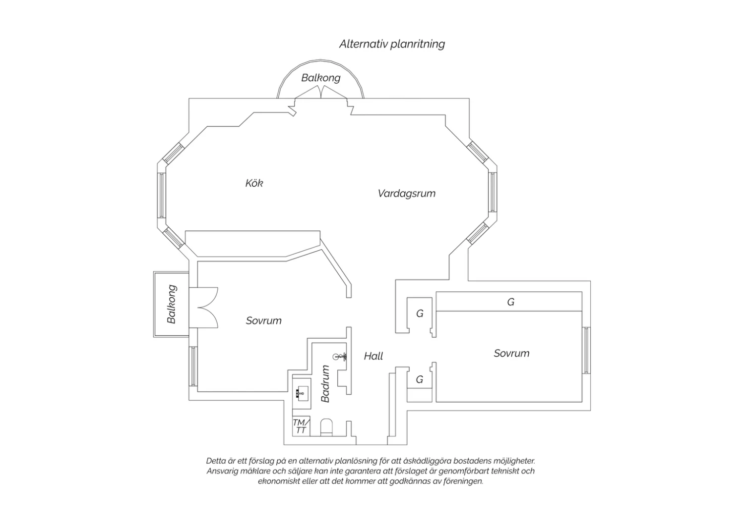 Alternativ planritning