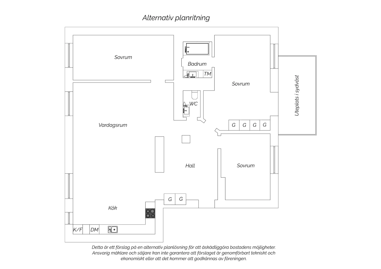 Alternativ planritning