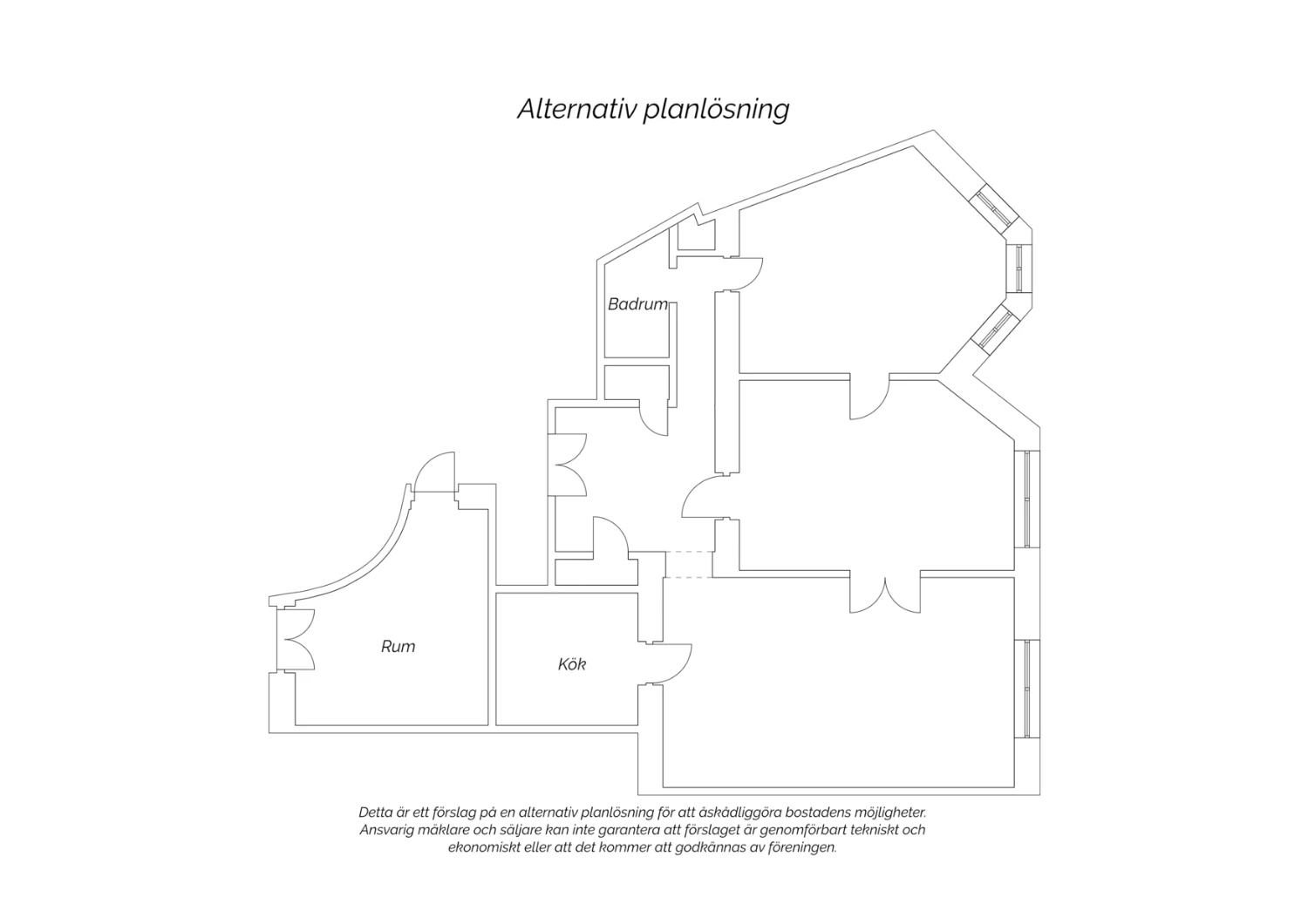 Planritning- alternativ