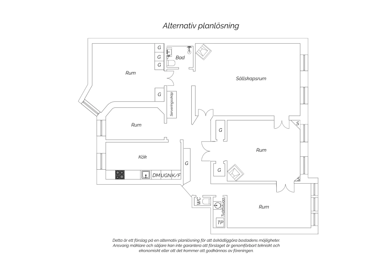Alternativ planritning