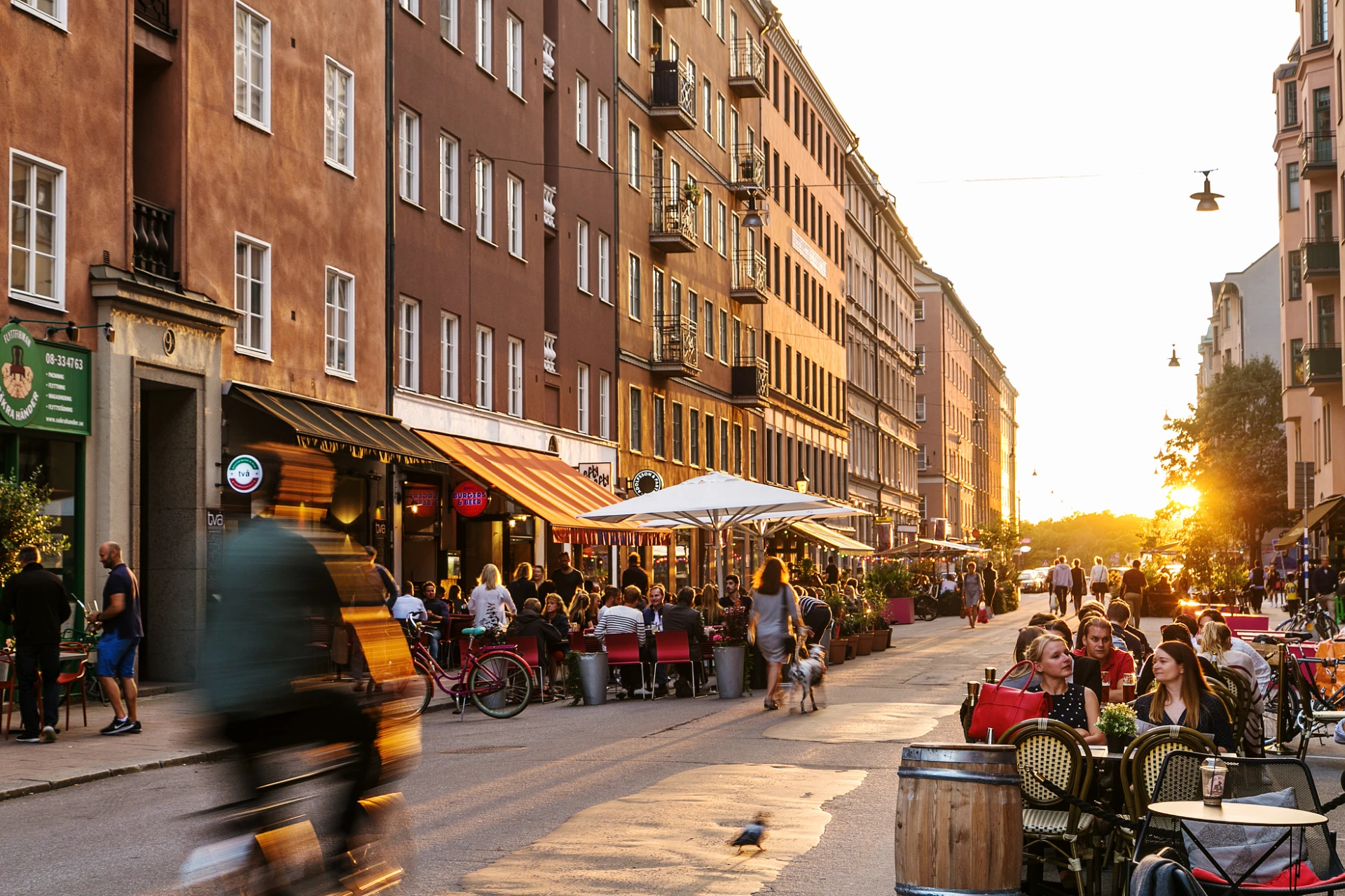 Rörstrandsgatan med trevliga restauranger