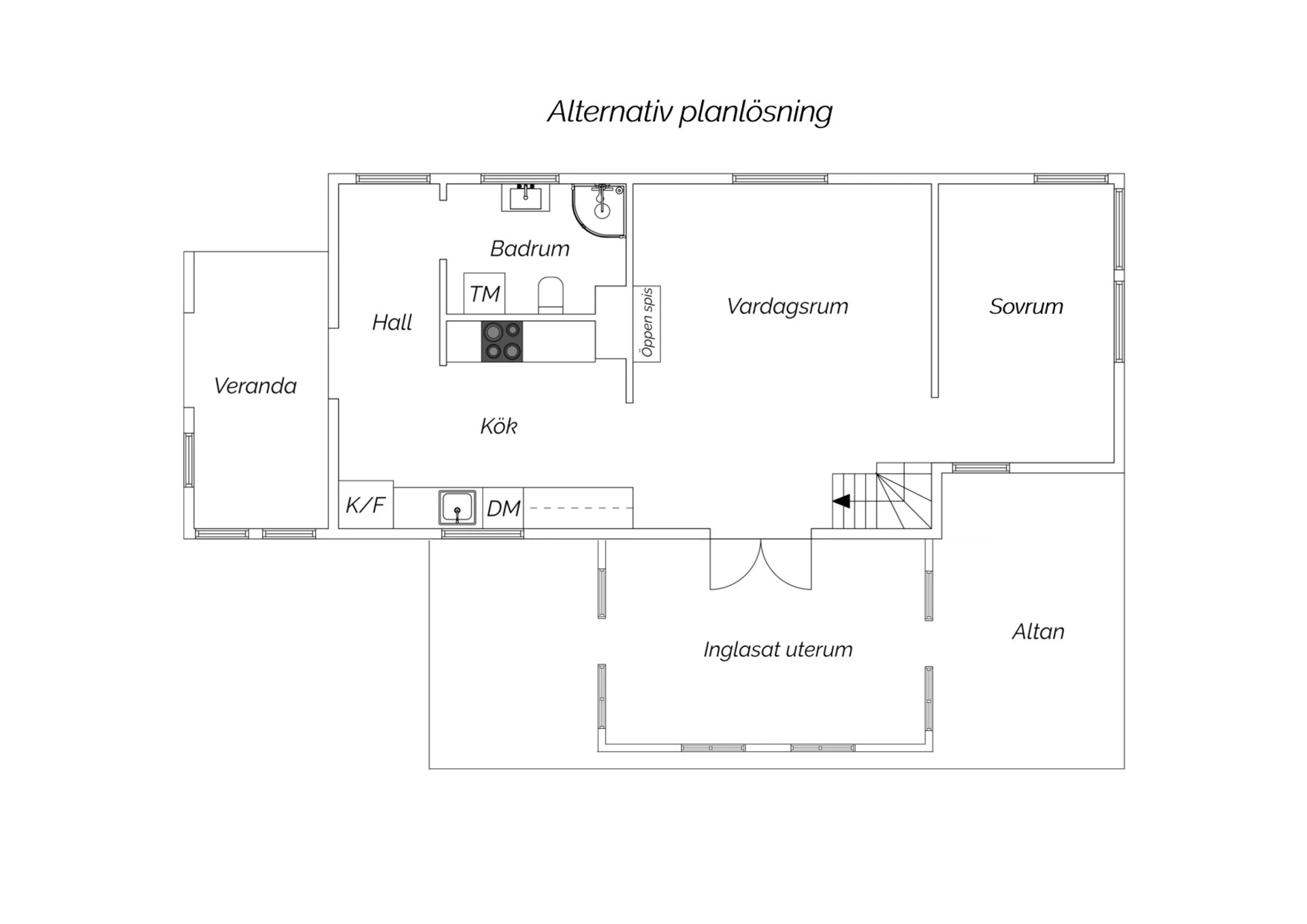 Alternativ planritning
