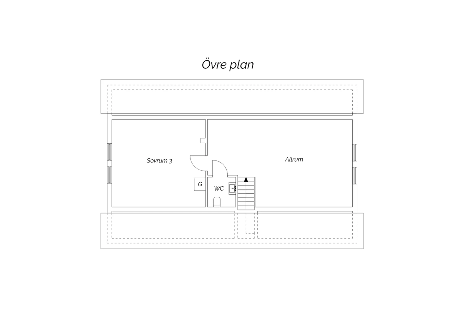 Planritning övre plan