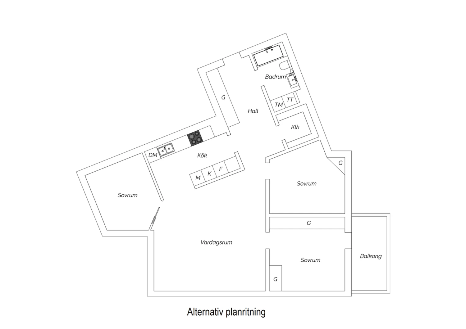Alternativ planritning