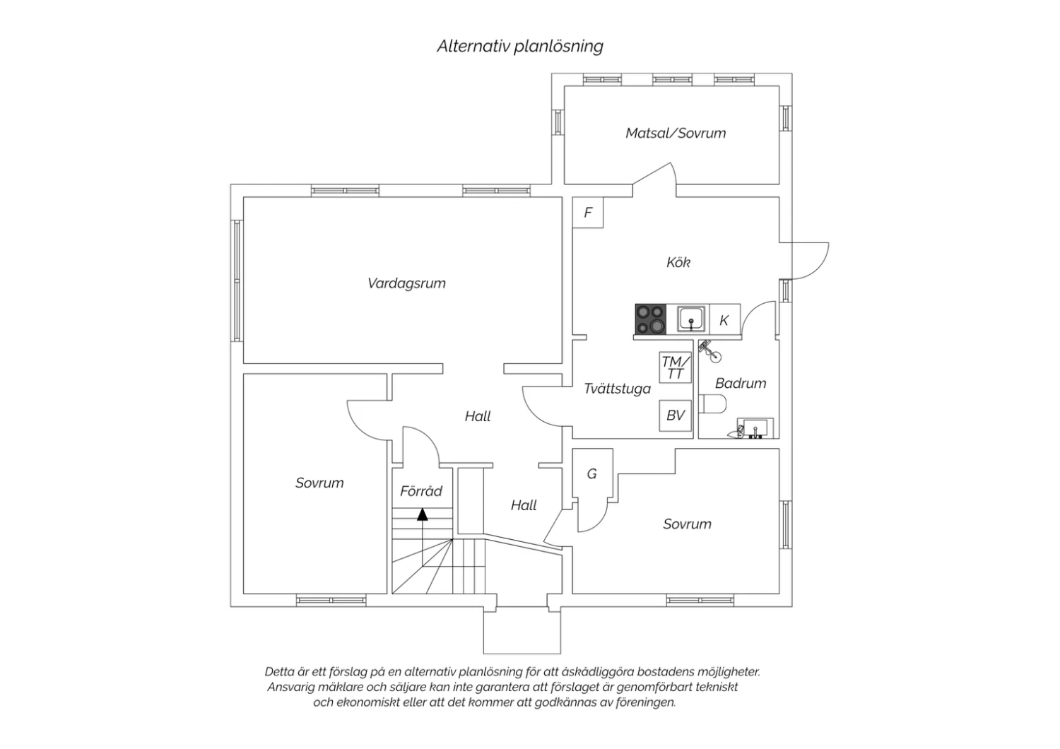 Alternativ planritning
